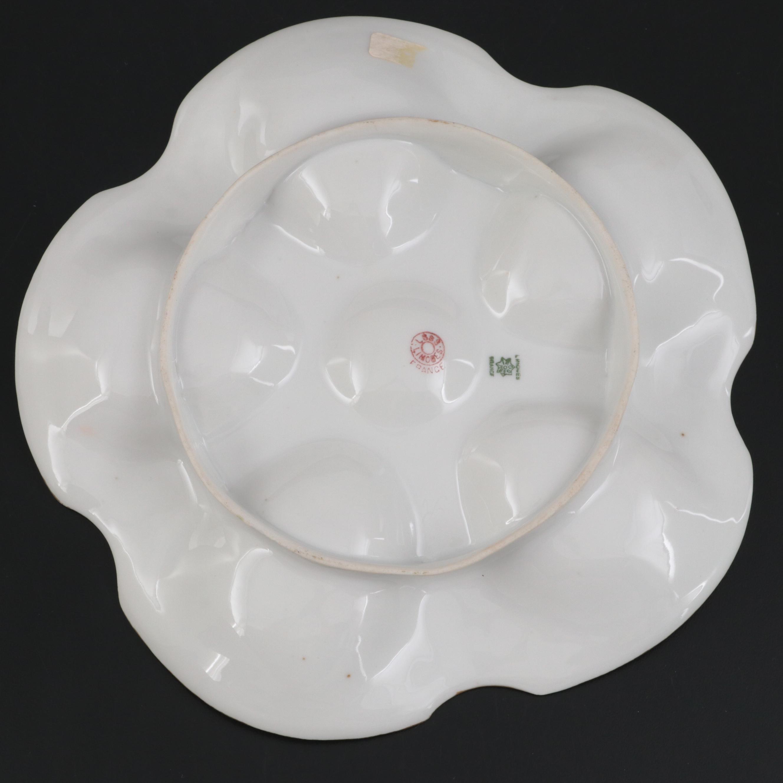 Levi Strauss & Sons and Other French Limoges Porcelain Oyster Plates