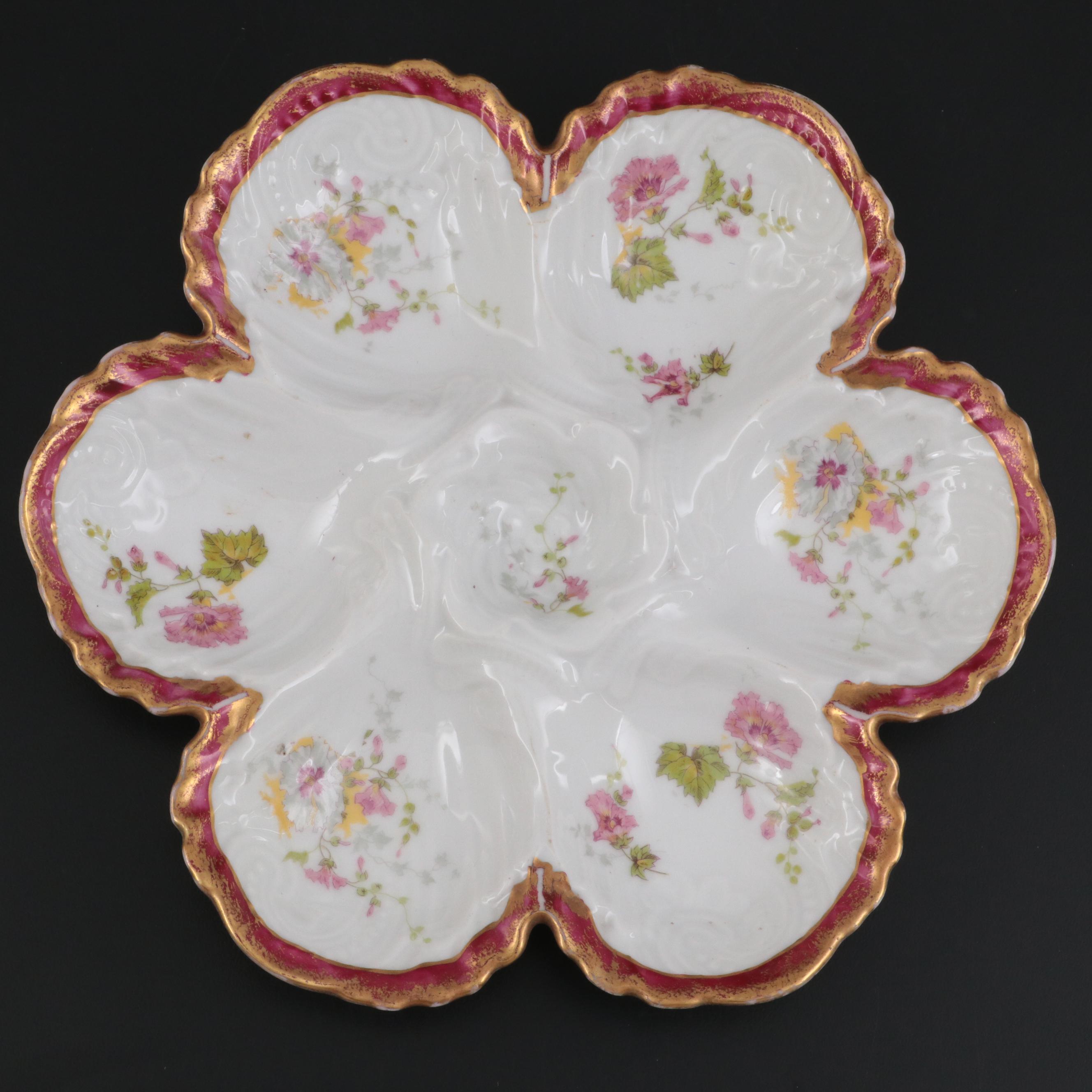 Levi Strauss & Sons and Other French Limoges Porcelain Oyster Plates