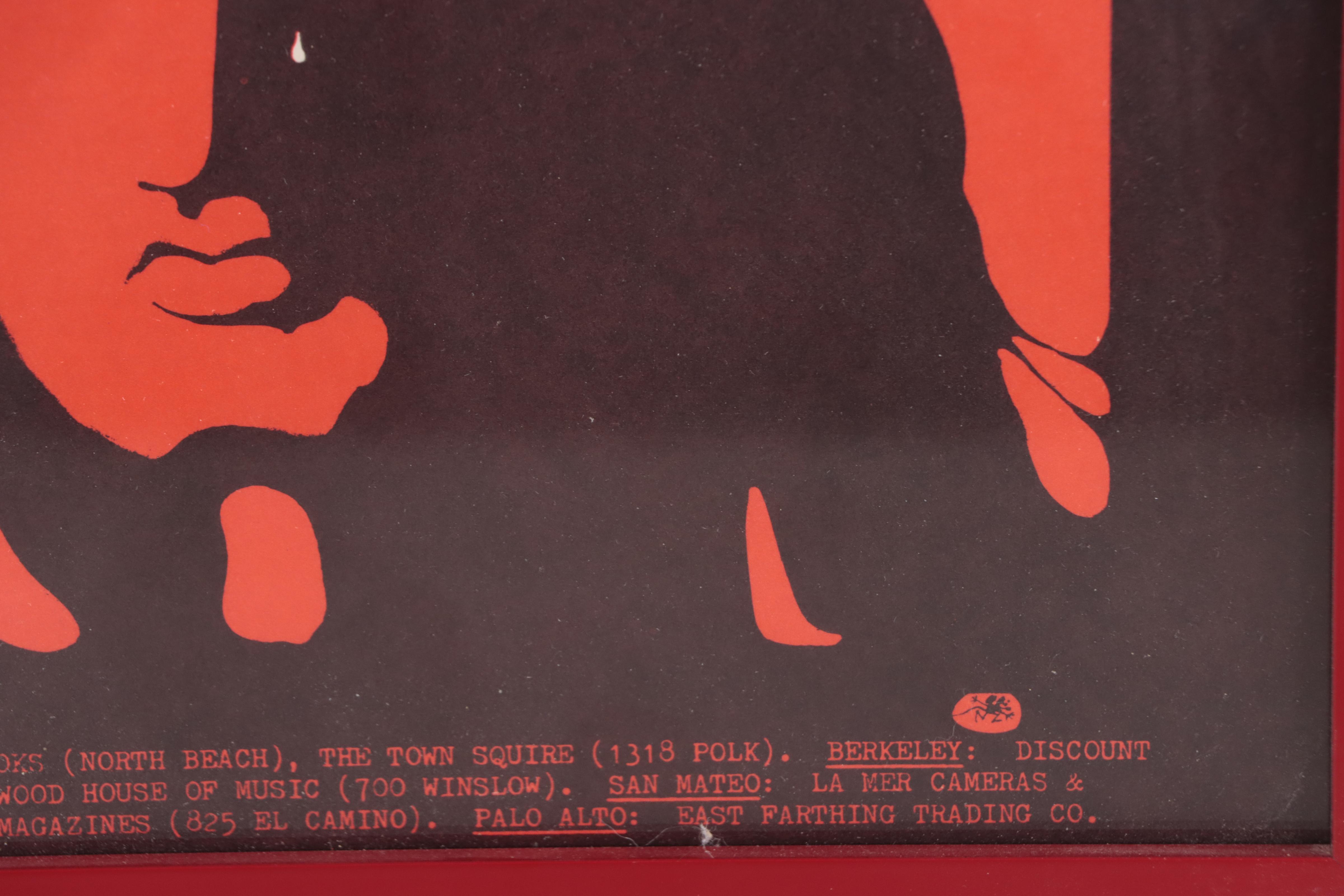 Blood Sweat and Tears Color Lithograph Stanley Mouse Concert Poster, 1967