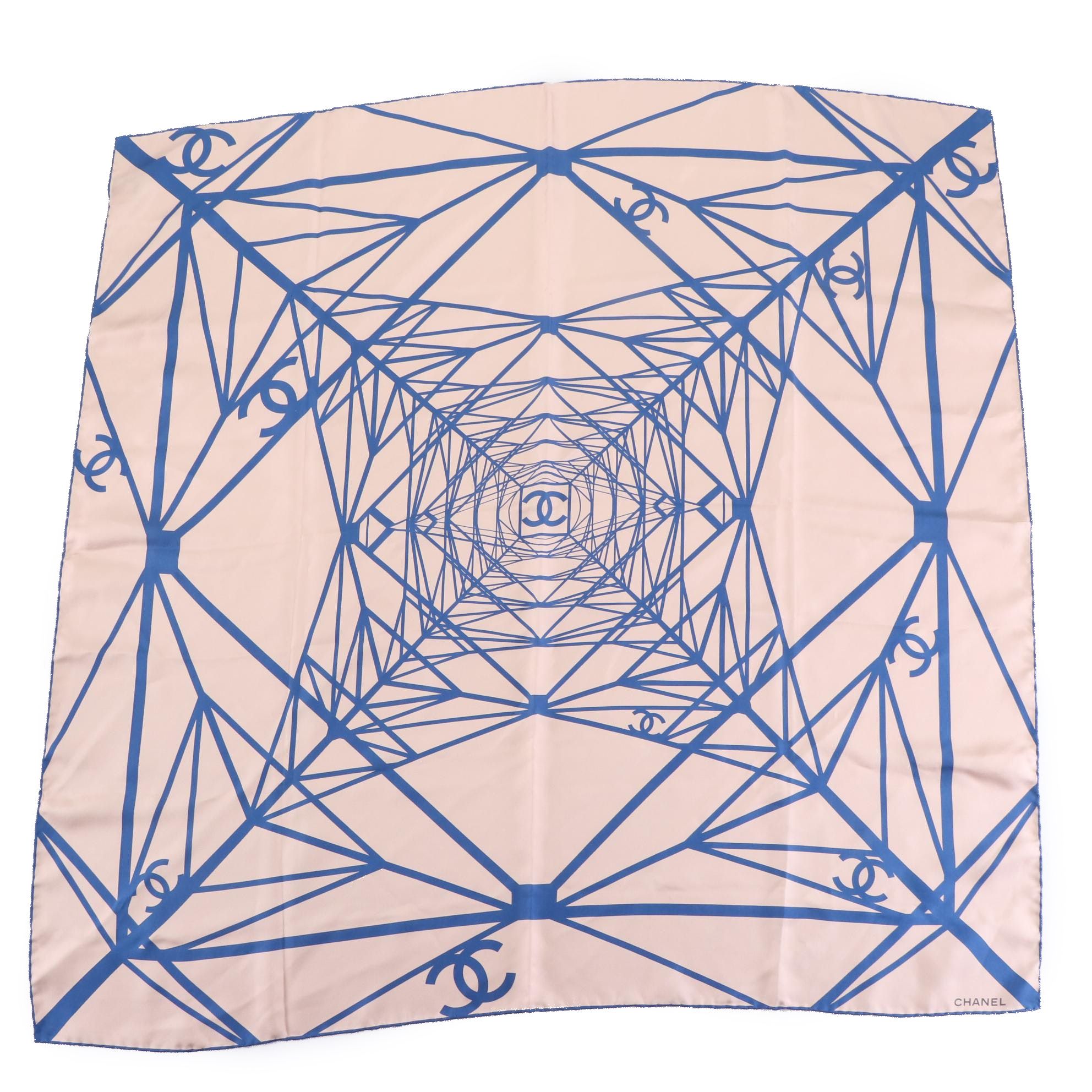 Chanel CC Printed Silk Scarf