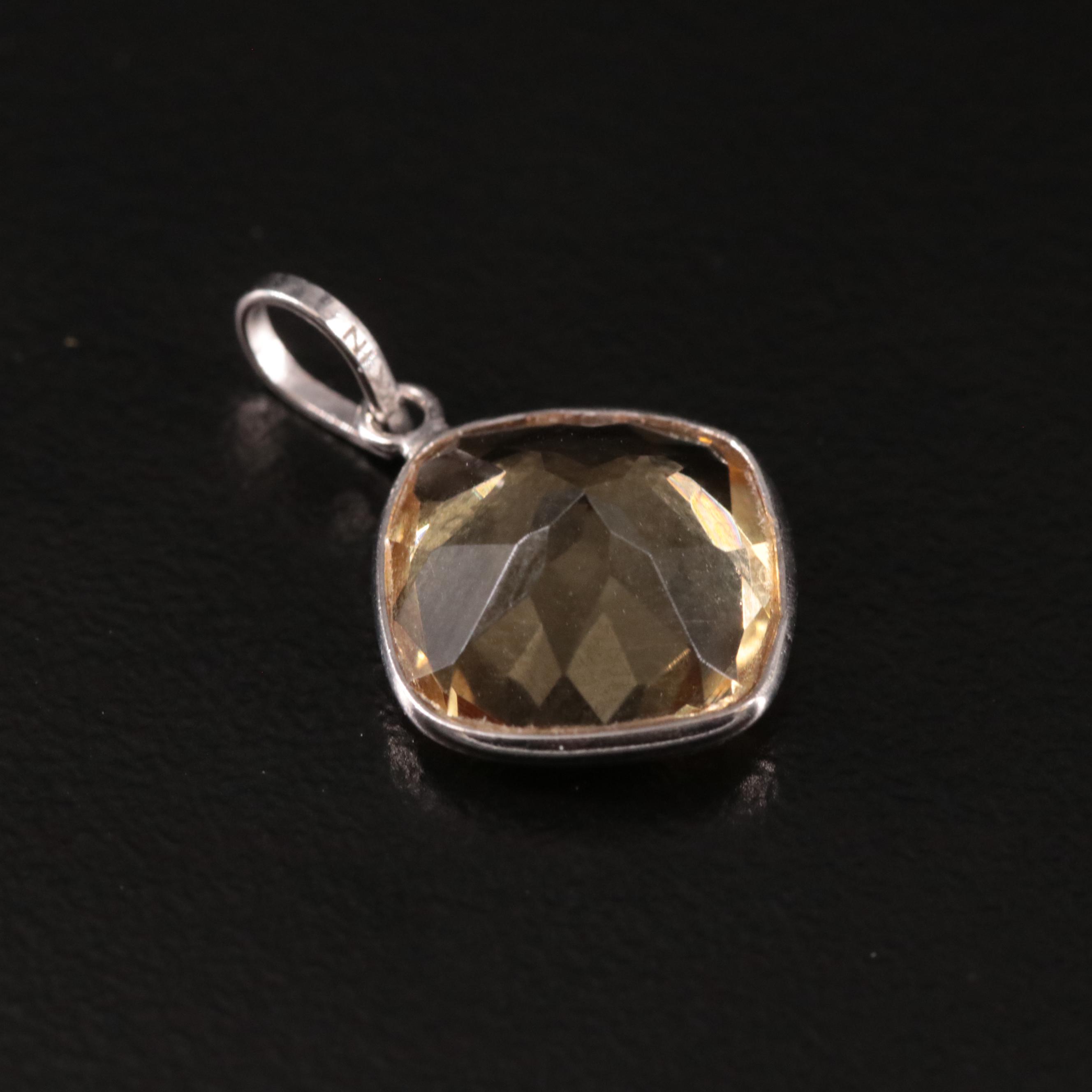 14K Citrine Pendant