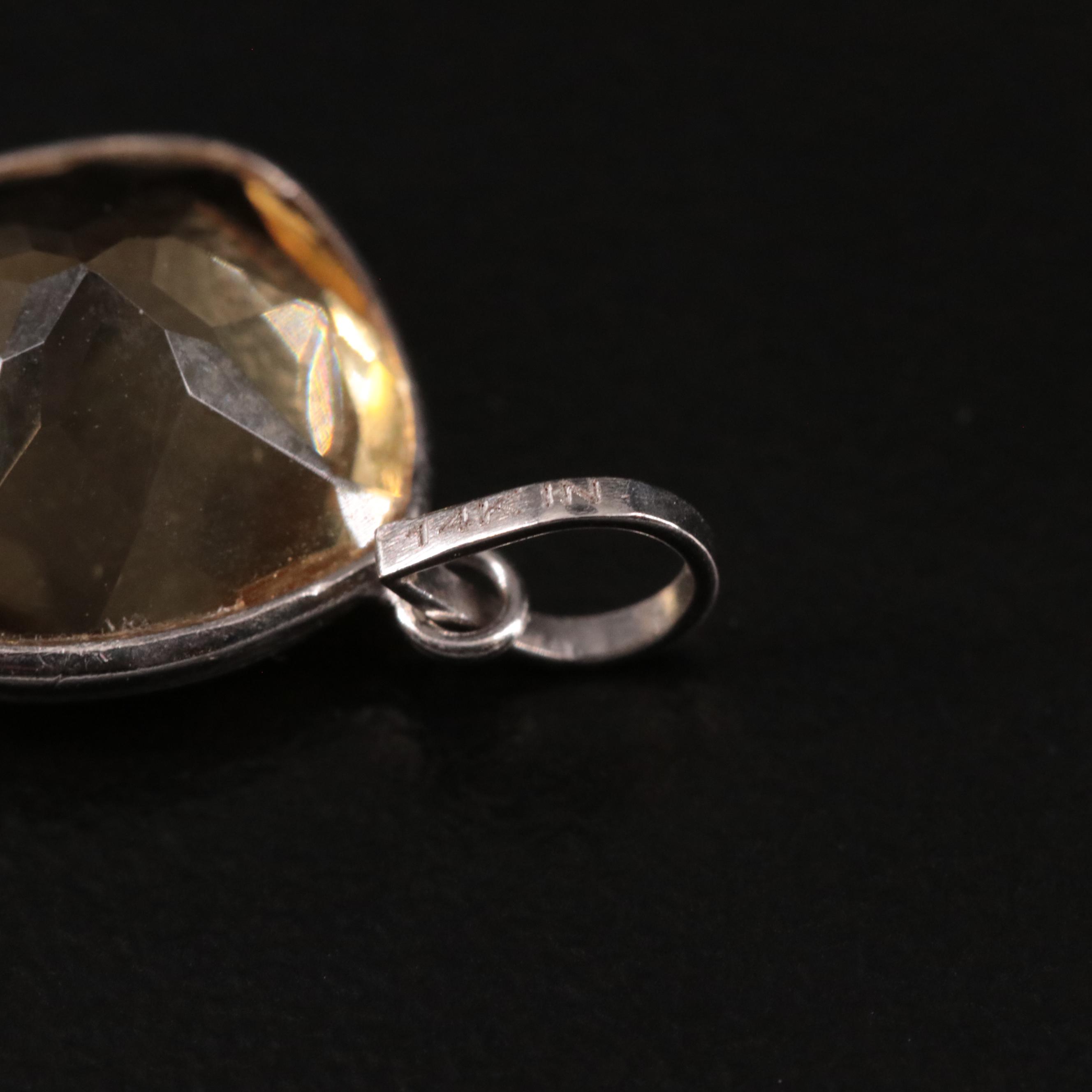 14K Citrine Pendant