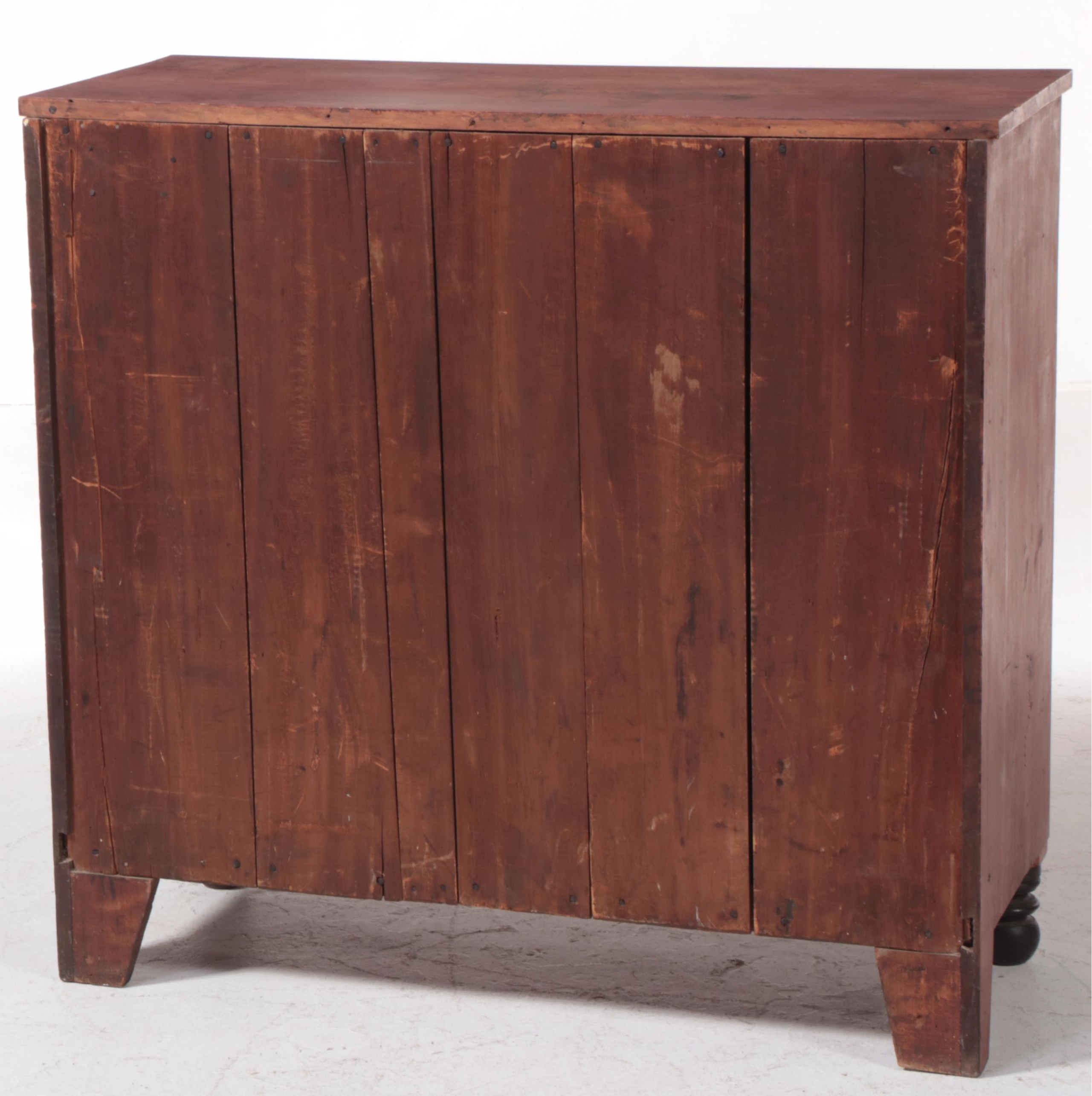 American Primitive Walnut and Pine Chest of Drawers, Mid-19th Century
