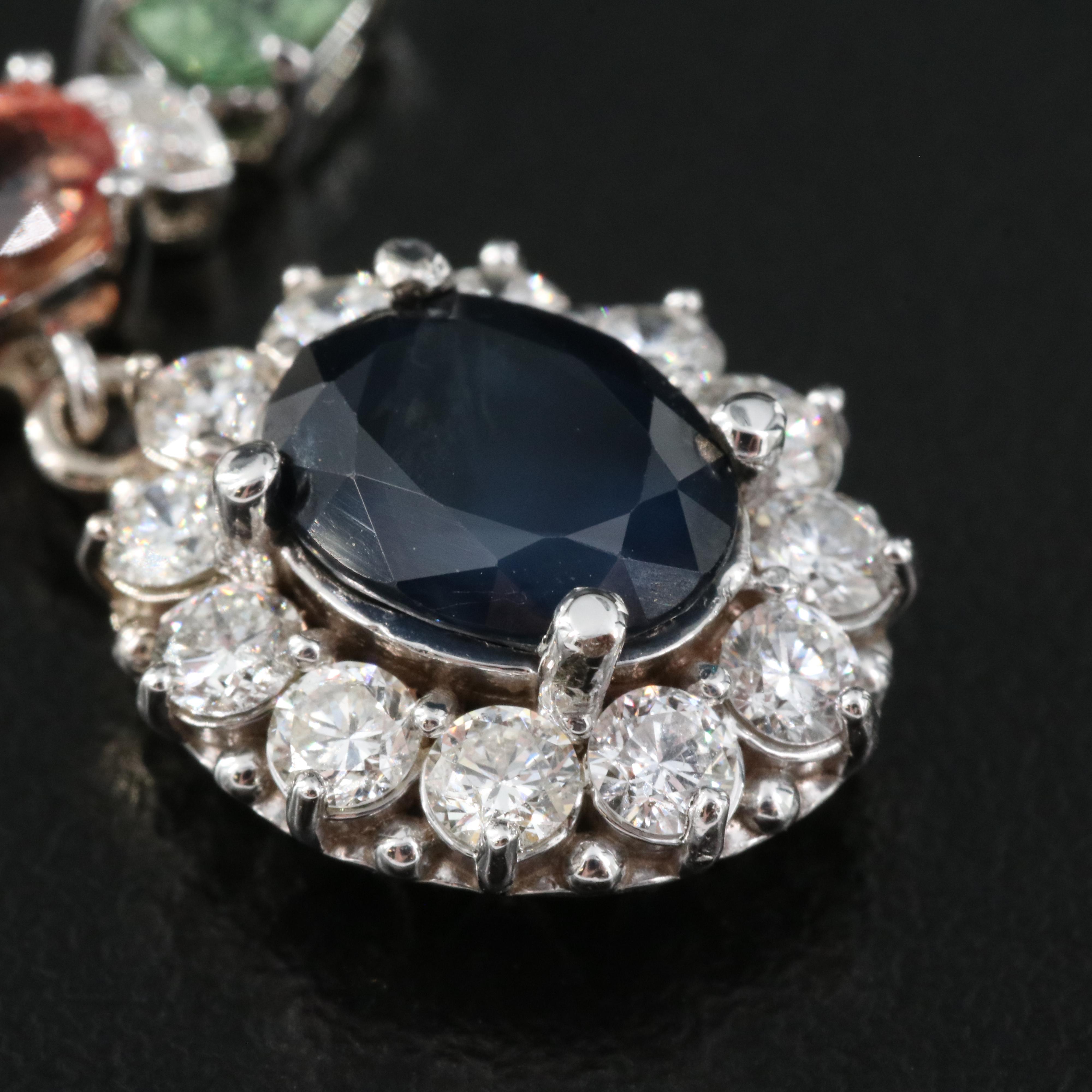 14K Sapphire and Diamond Necklace