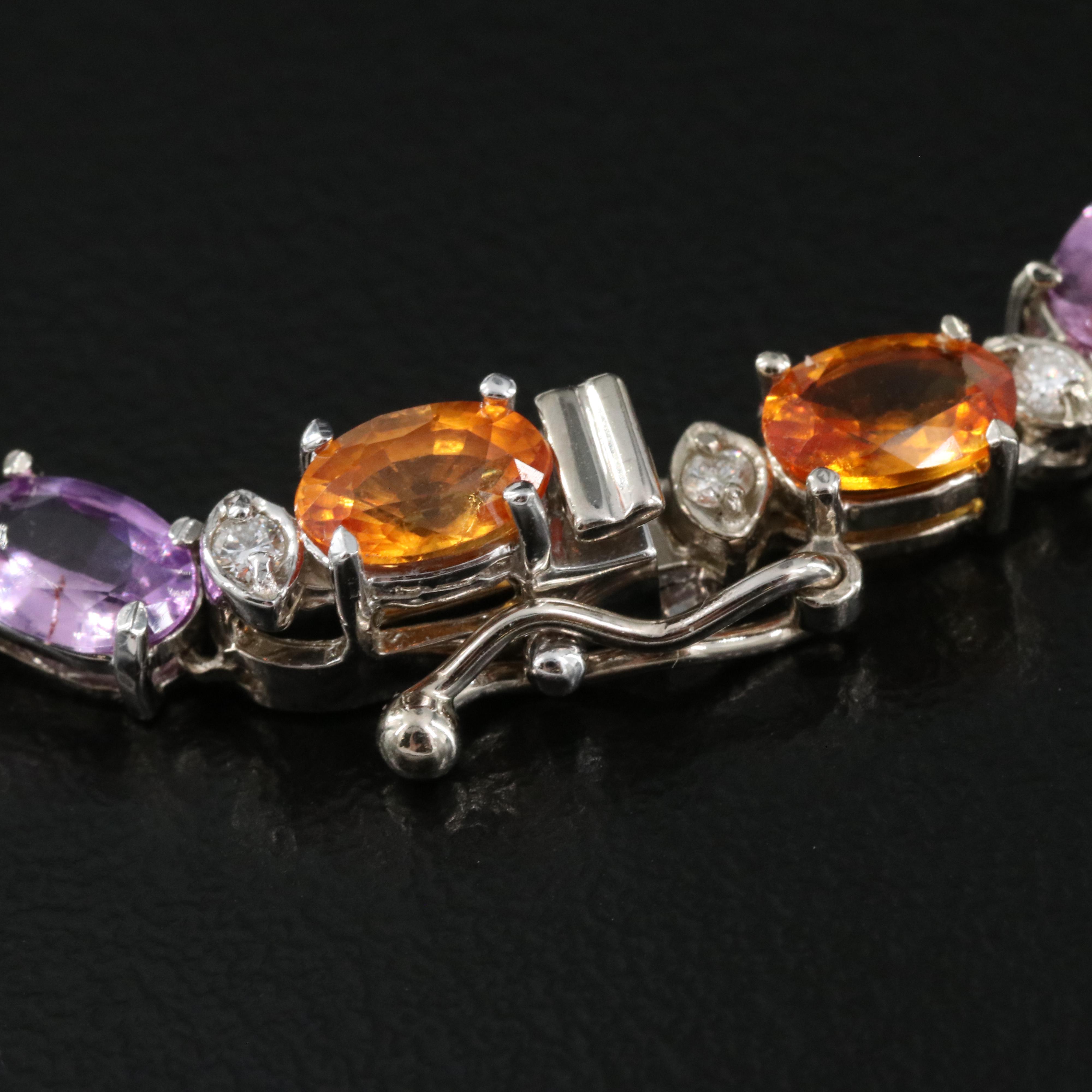 14K Sapphire and Diamond Necklace