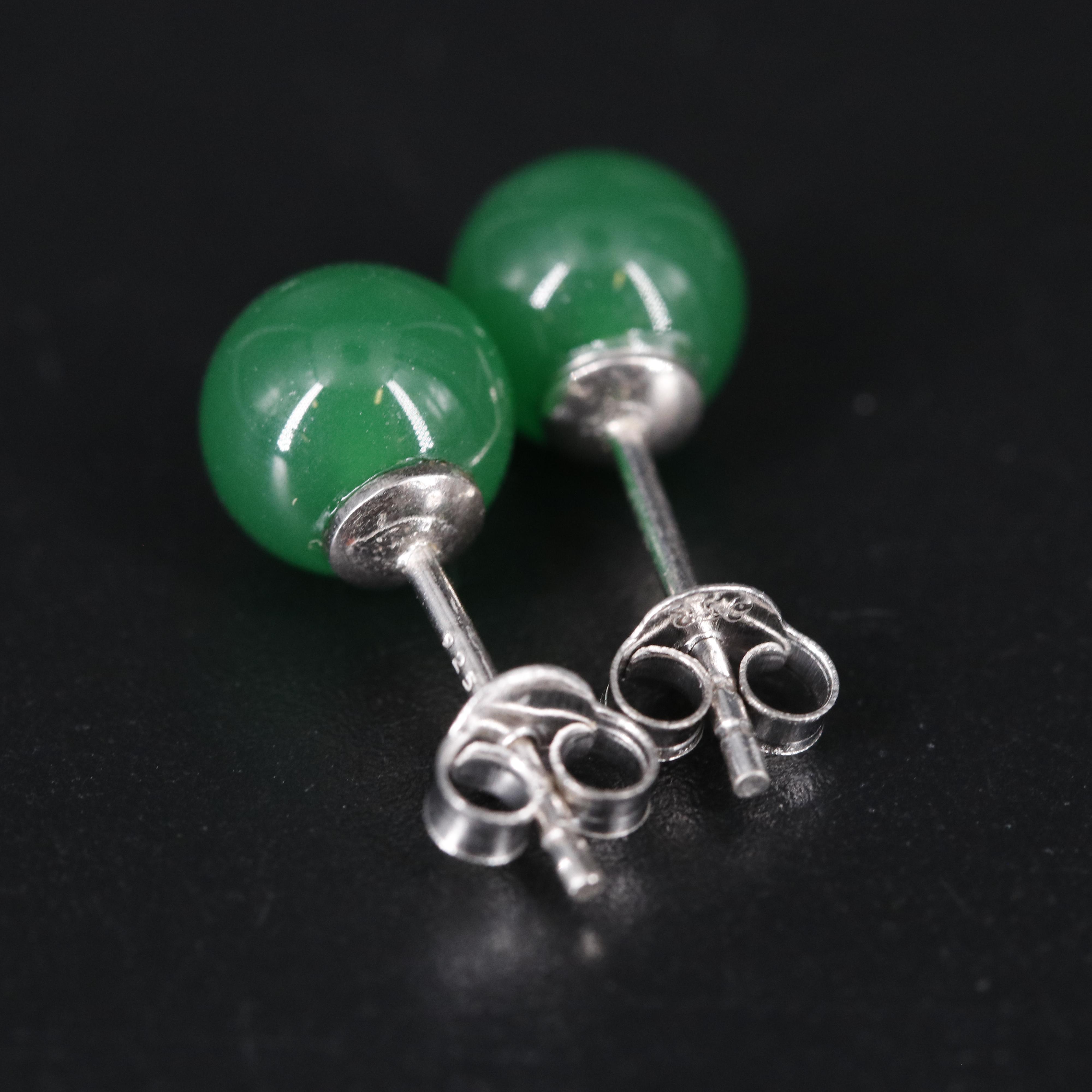 Sterling Silver Gemstone Stud Earrings