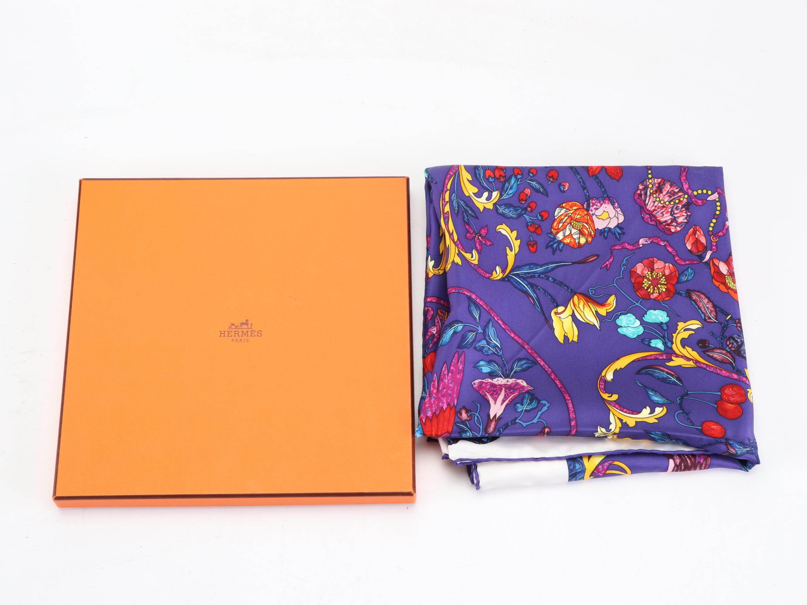 Hermès "Pierres d'Orient et d'Occident" Silk Twill Scarf with Box