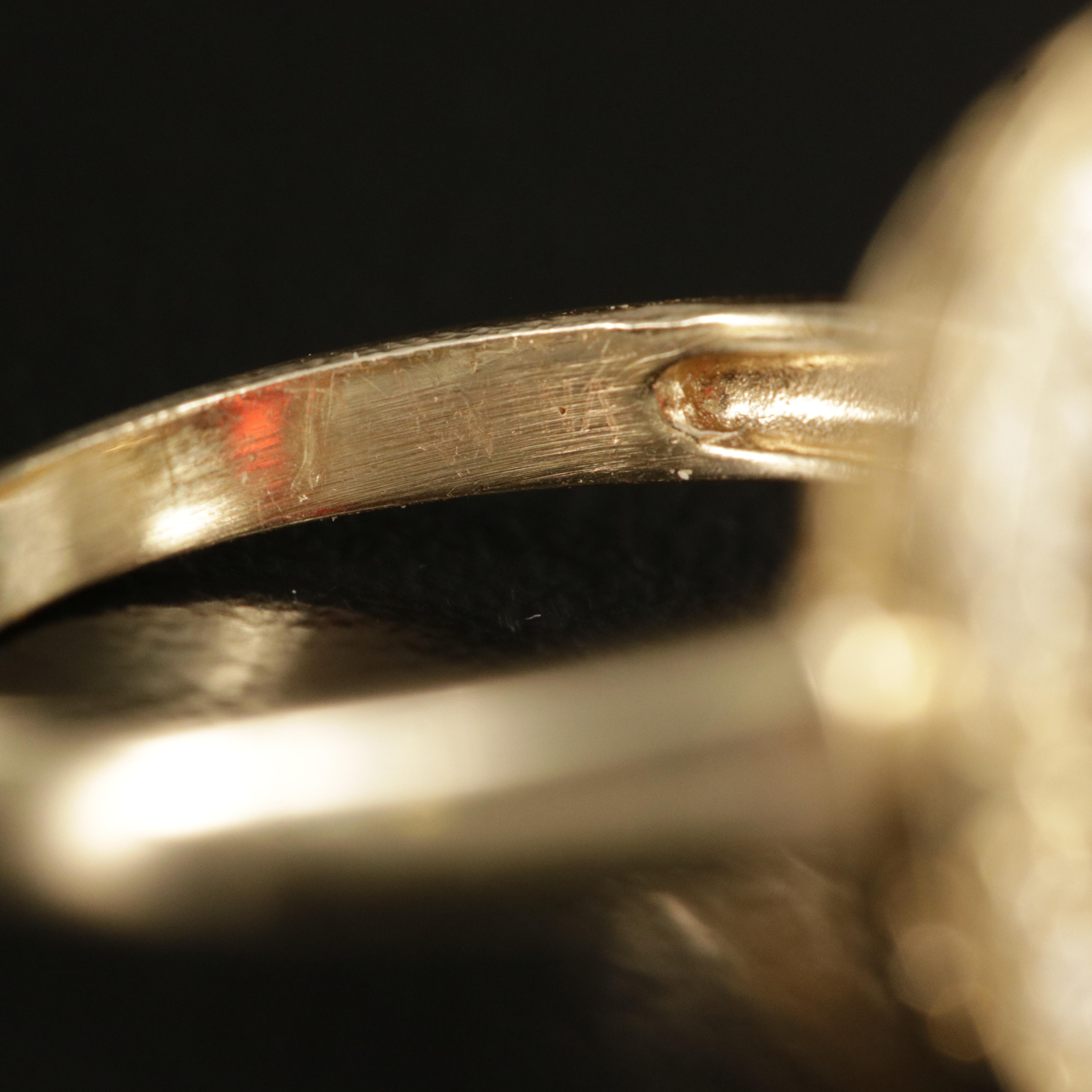 14K 7.00 CT Garnet and Diamond Ring