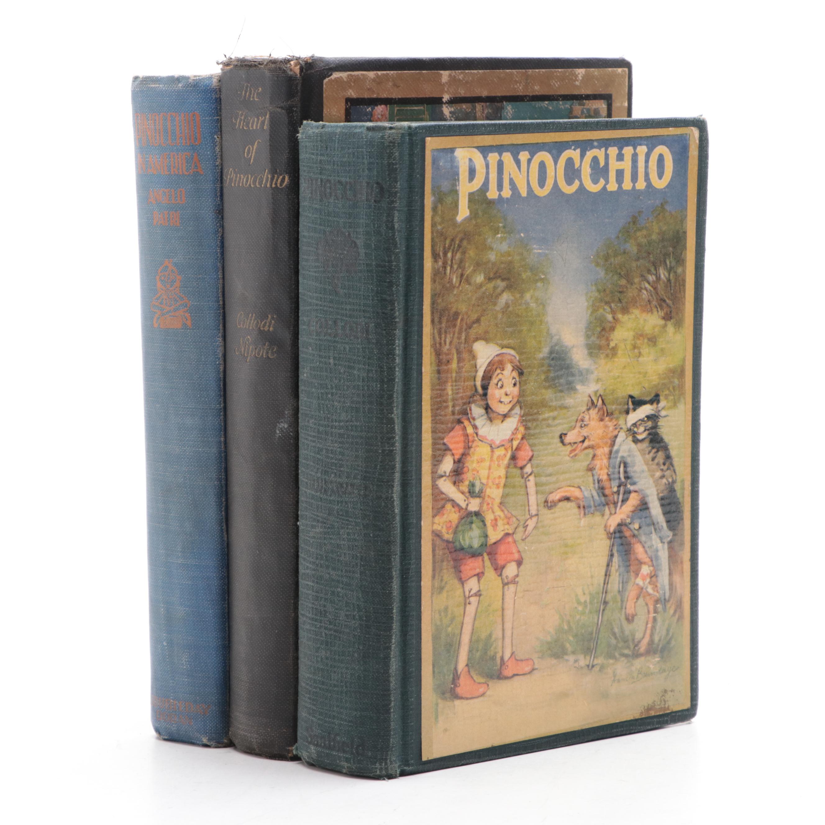 First Edition "Pinocchio in America" by Angelo Patri and More, Early 20th C.