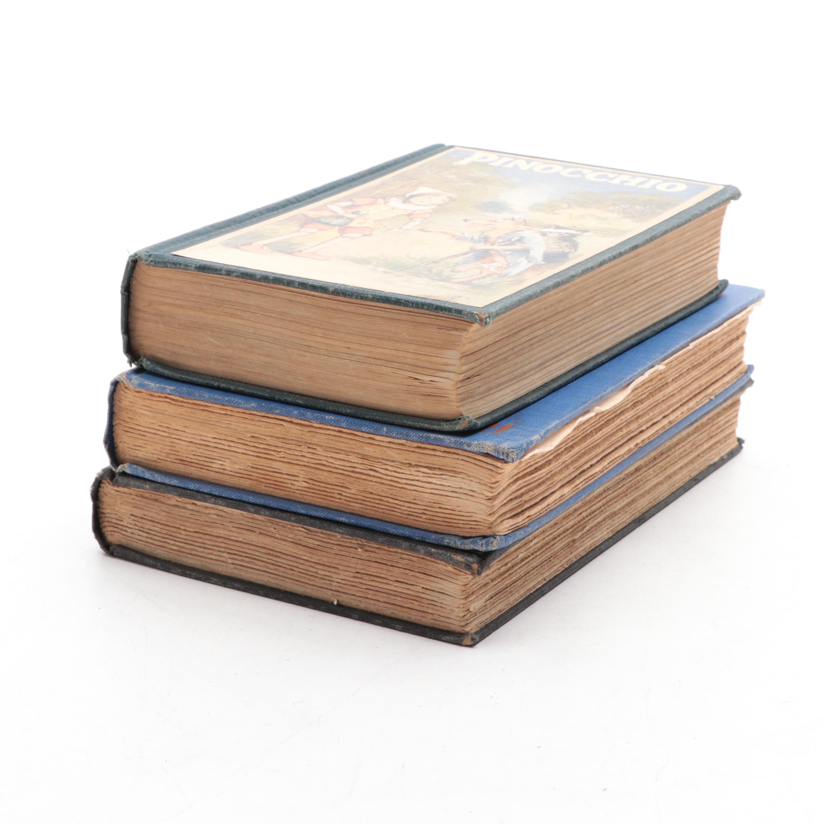 First Edition "Pinocchio in America" by Angelo Patri and More, Early 20th C.