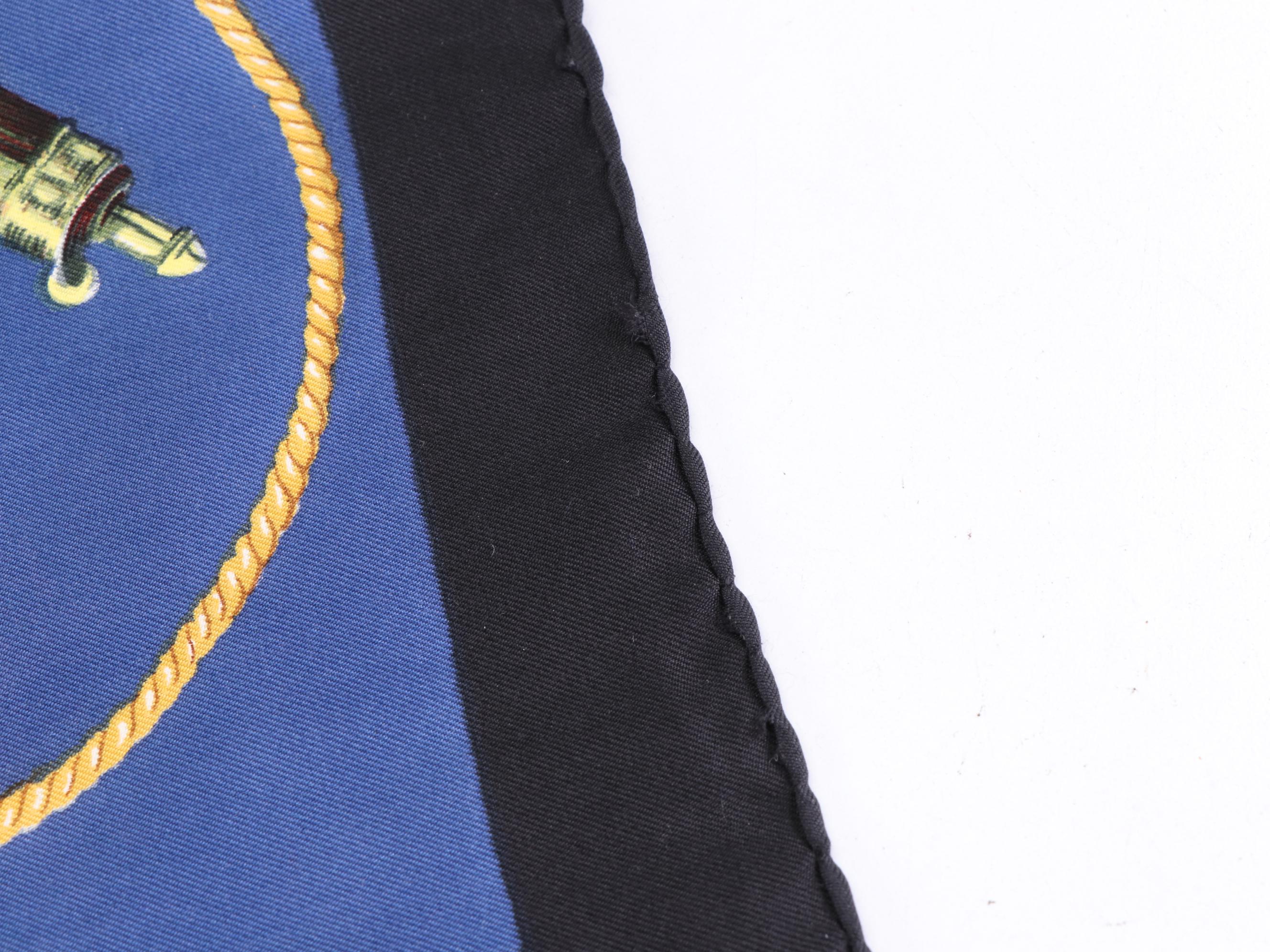 Hermès "Les Fusils" Scarf 90 in Silk Twill