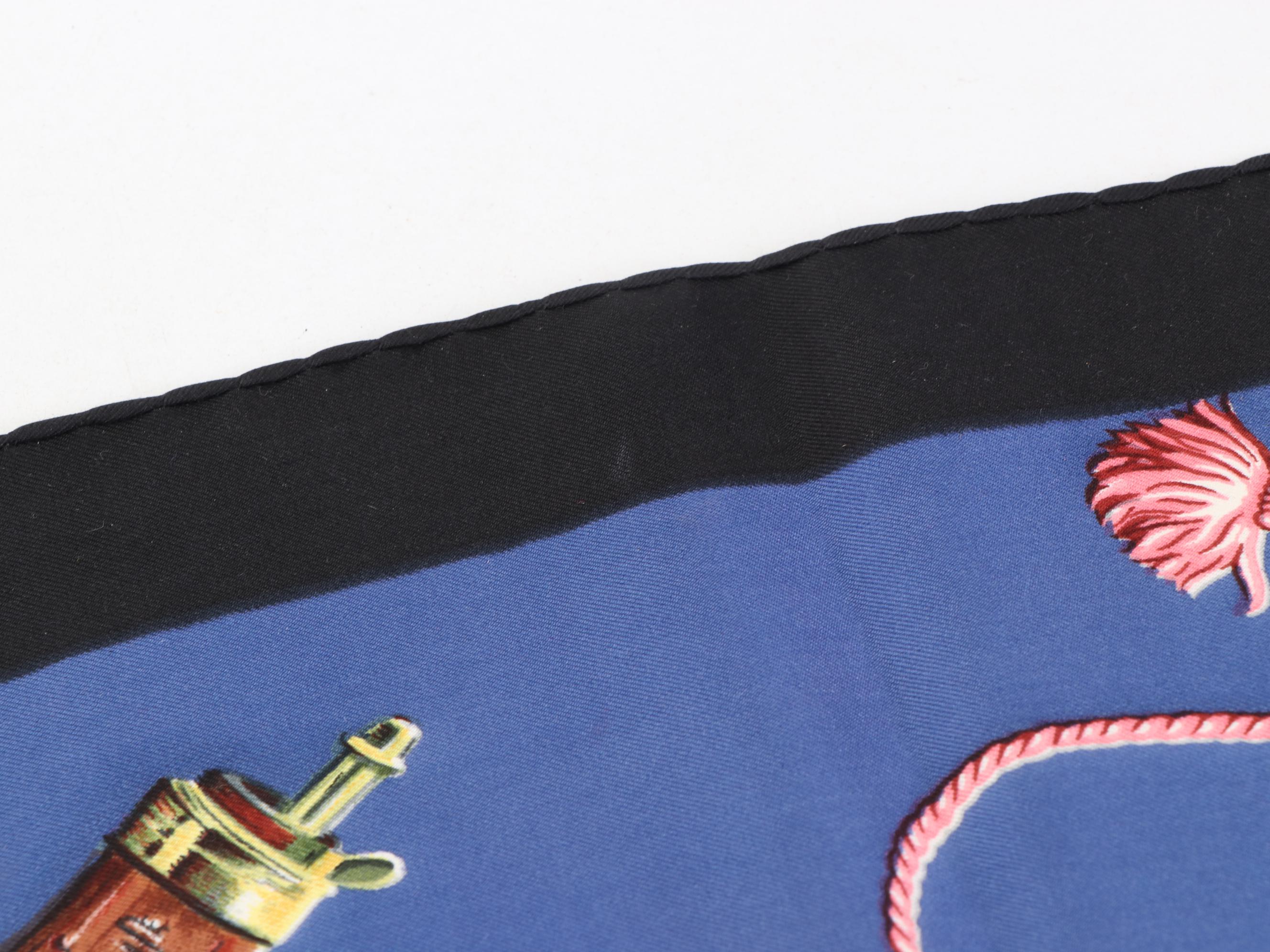 Hermès "Les Fusils" Scarf 90 in Silk Twill