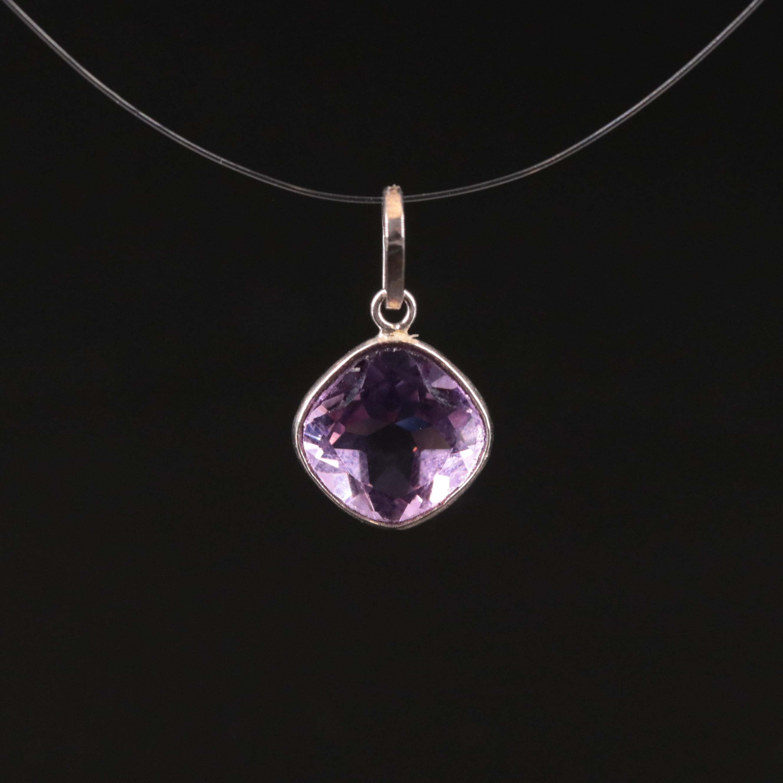 14K Amethyst Pendant