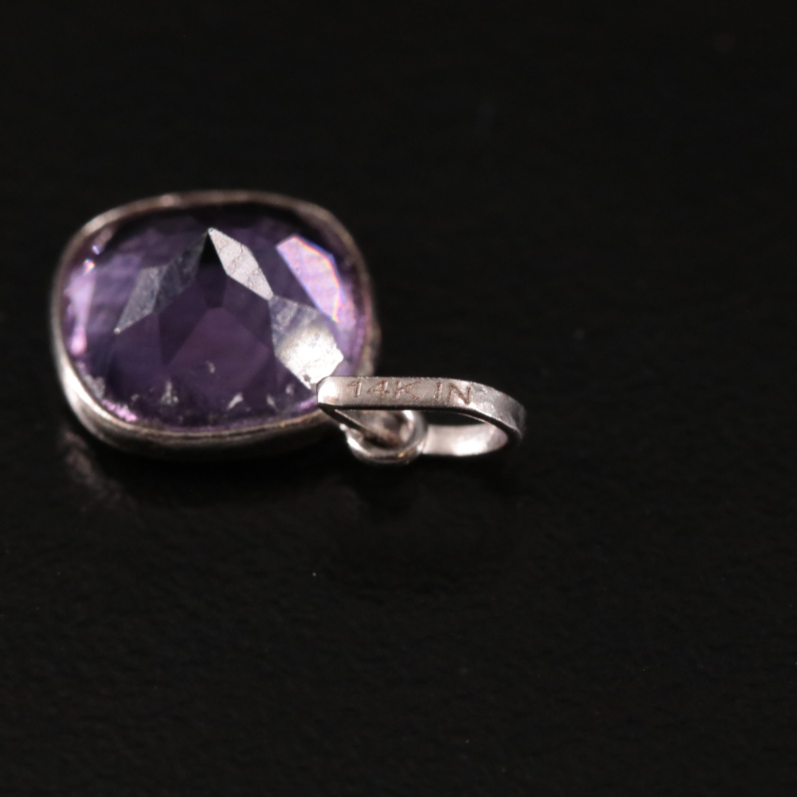 14K Amethyst Pendant