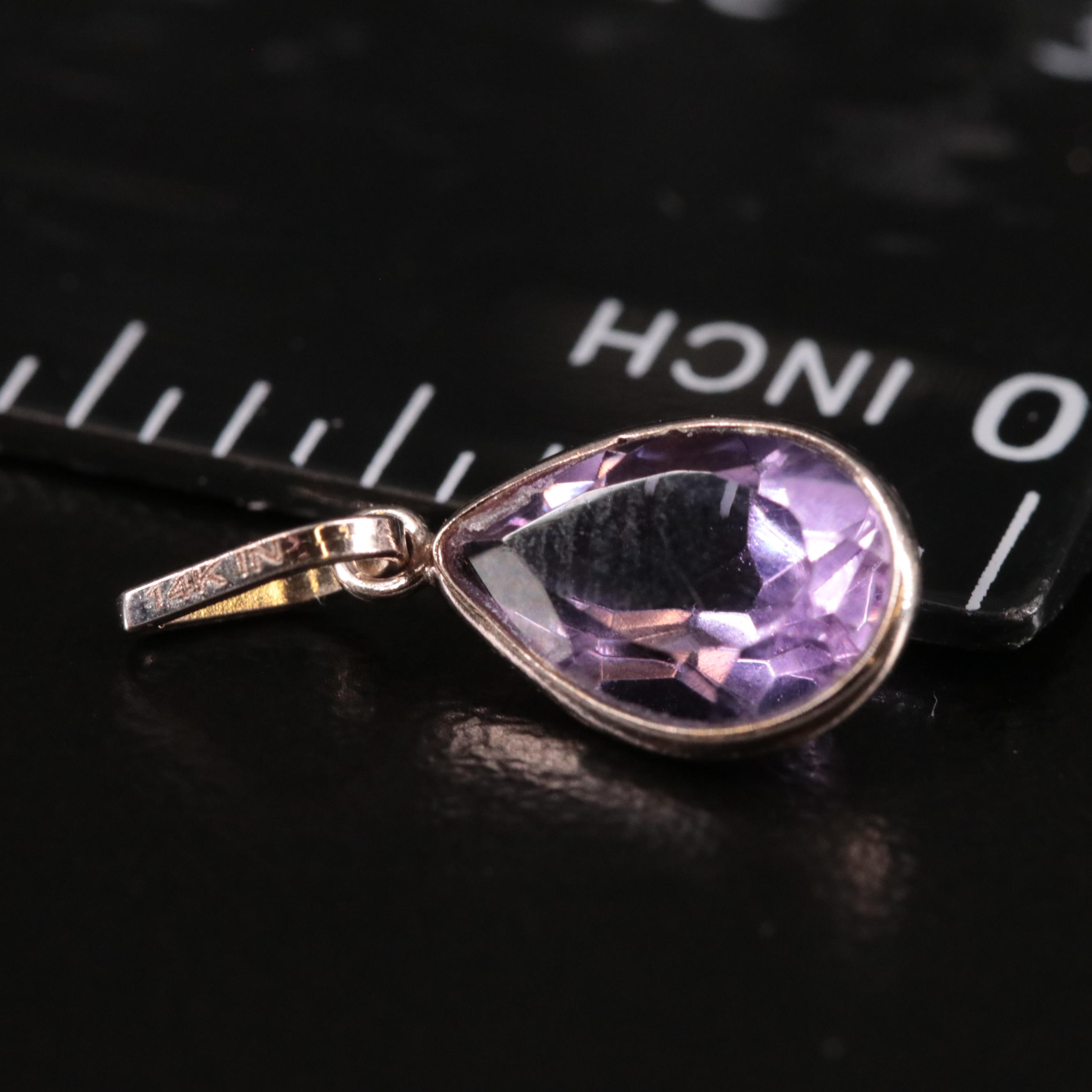 14K Amethyst Pendant