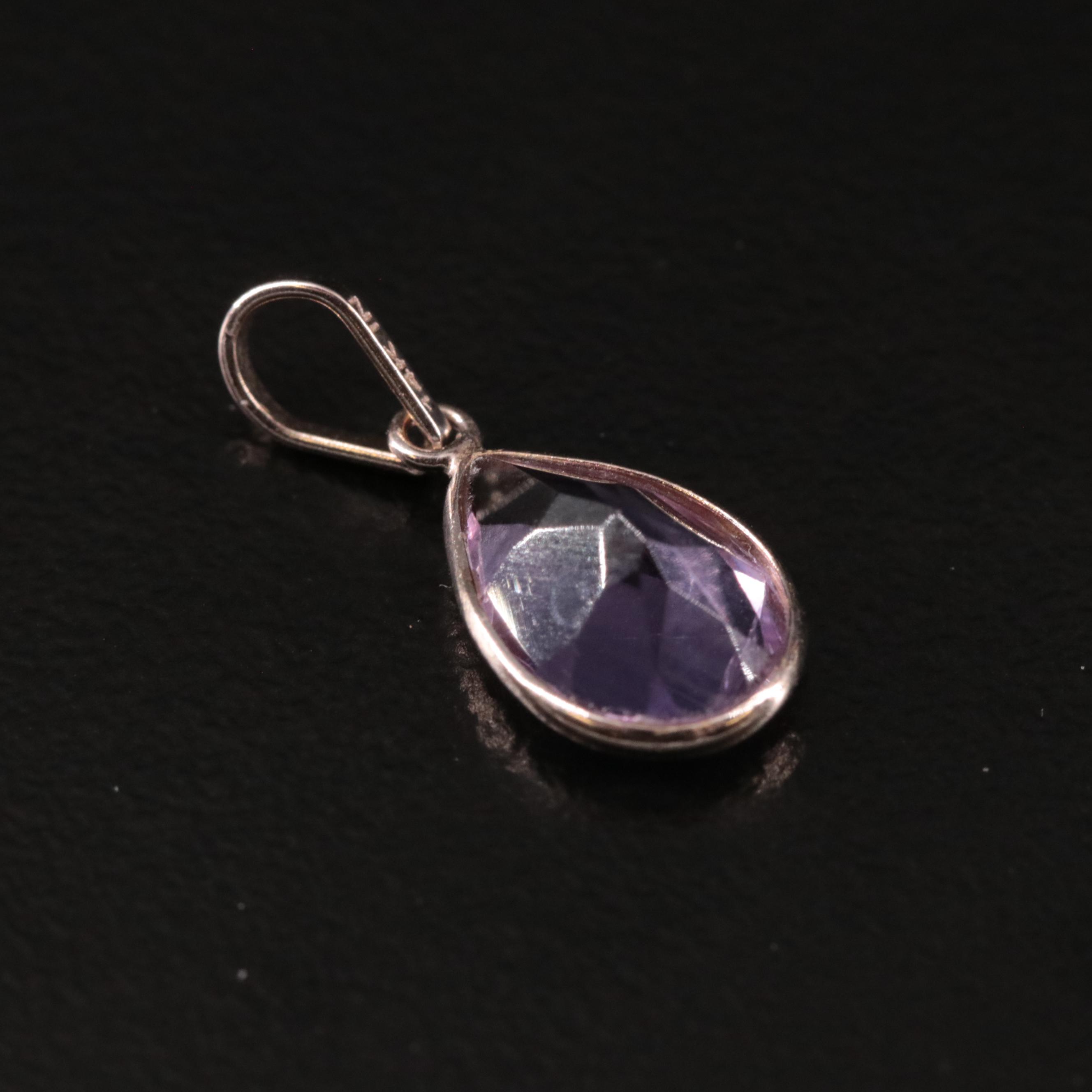 14K Amethyst Pendant