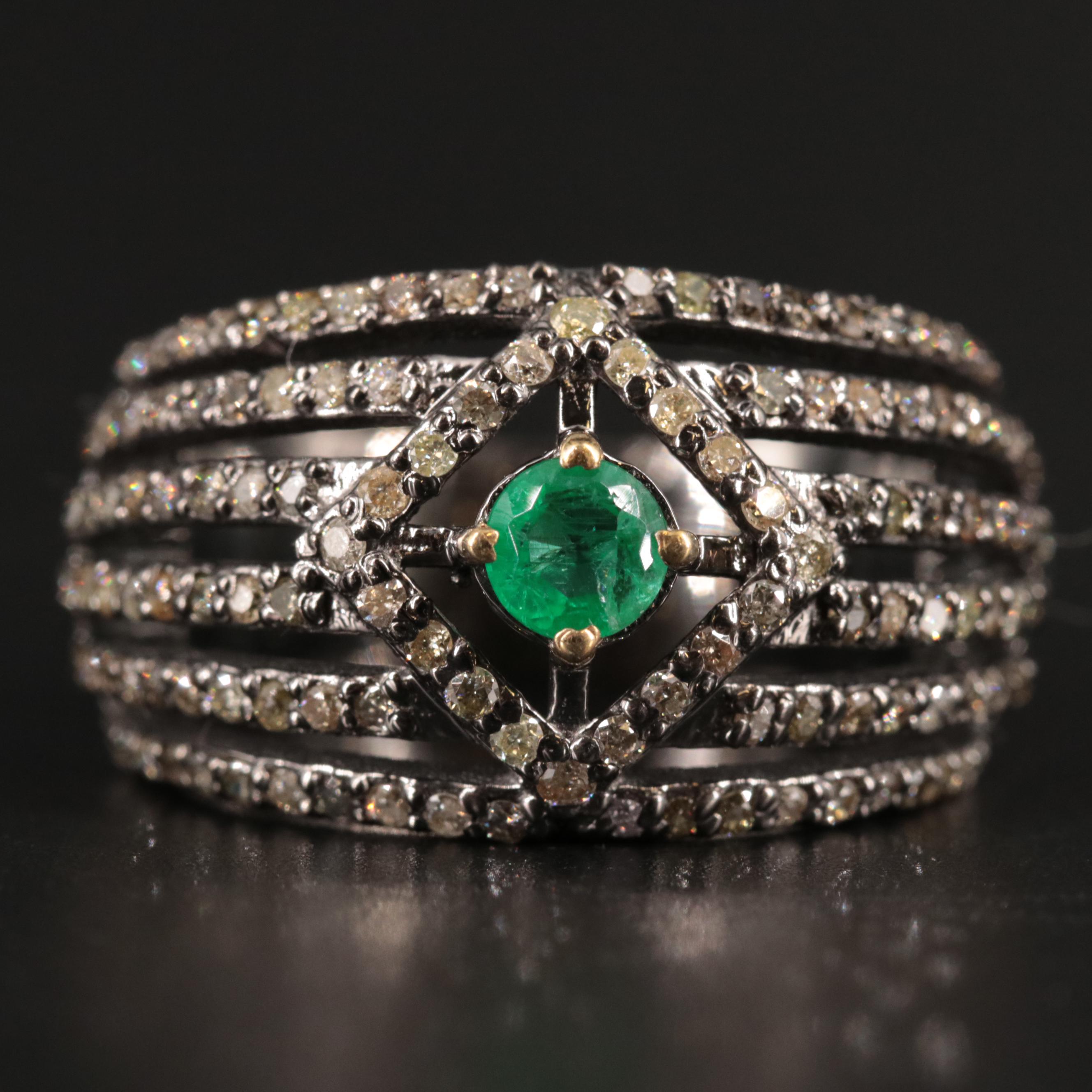 Sterling Silver Contemporary Gemstone Ring