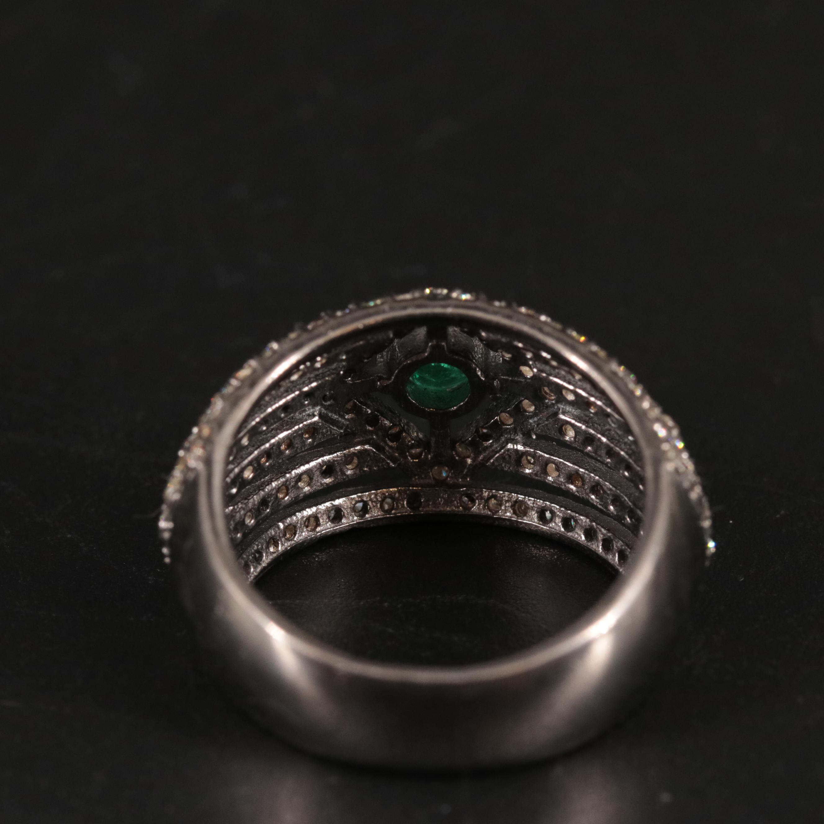 Sterling Silver Contemporary Gemstone Ring