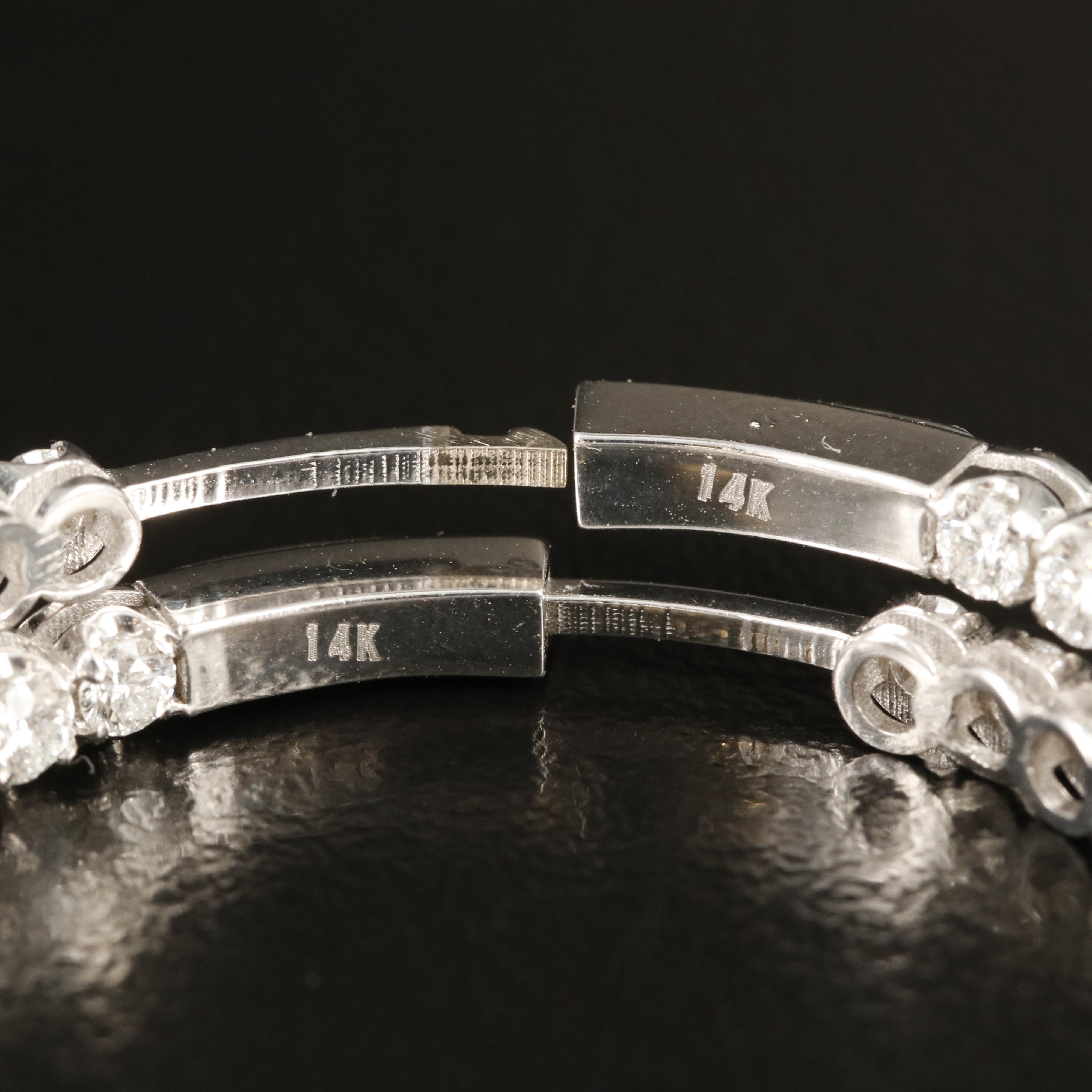 14K 2.69 CTW Diamond Inside-Out Hoop Earrings