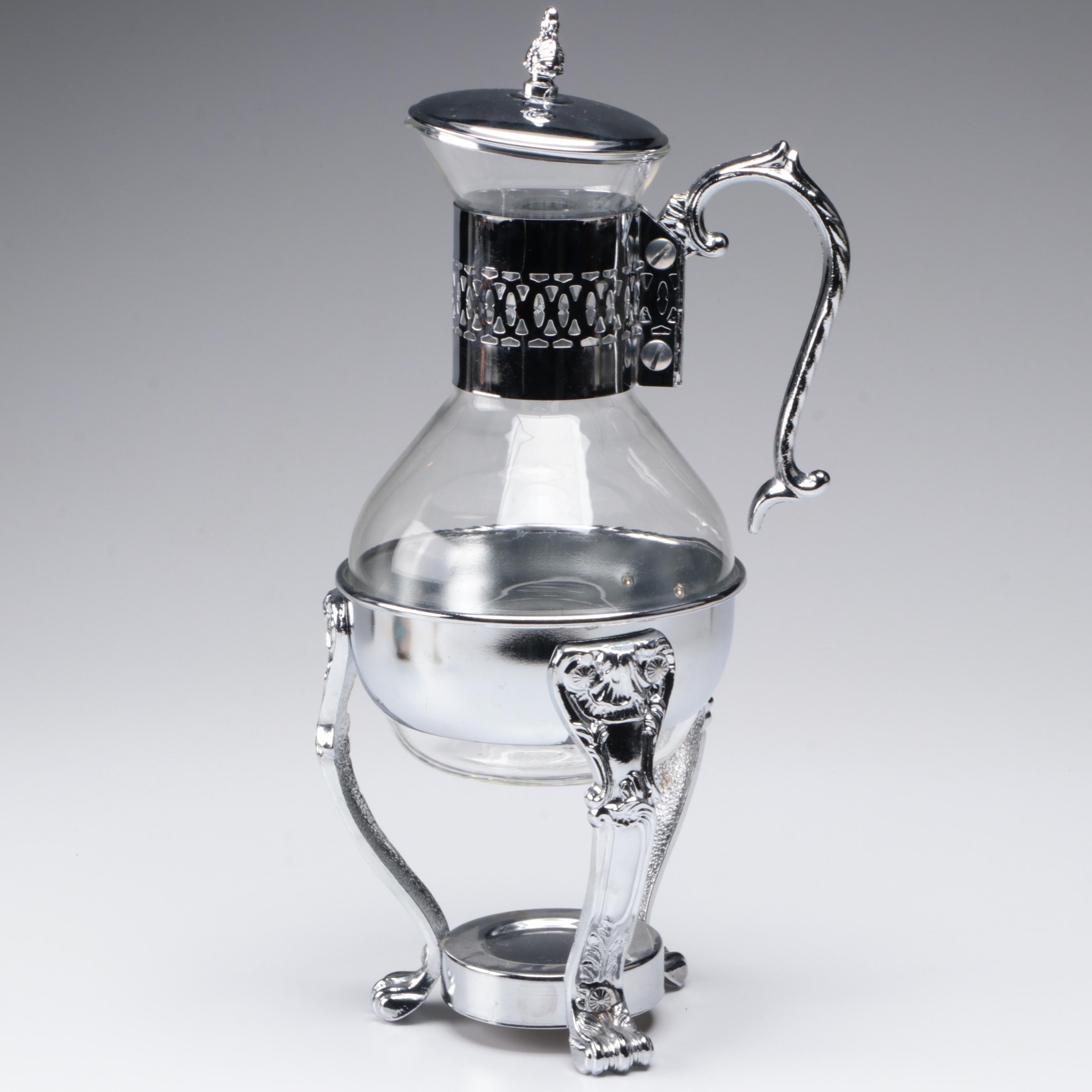 Anchor Hocking "Old Colony" Lace Edge Milk Glass Compote with Other Tableware