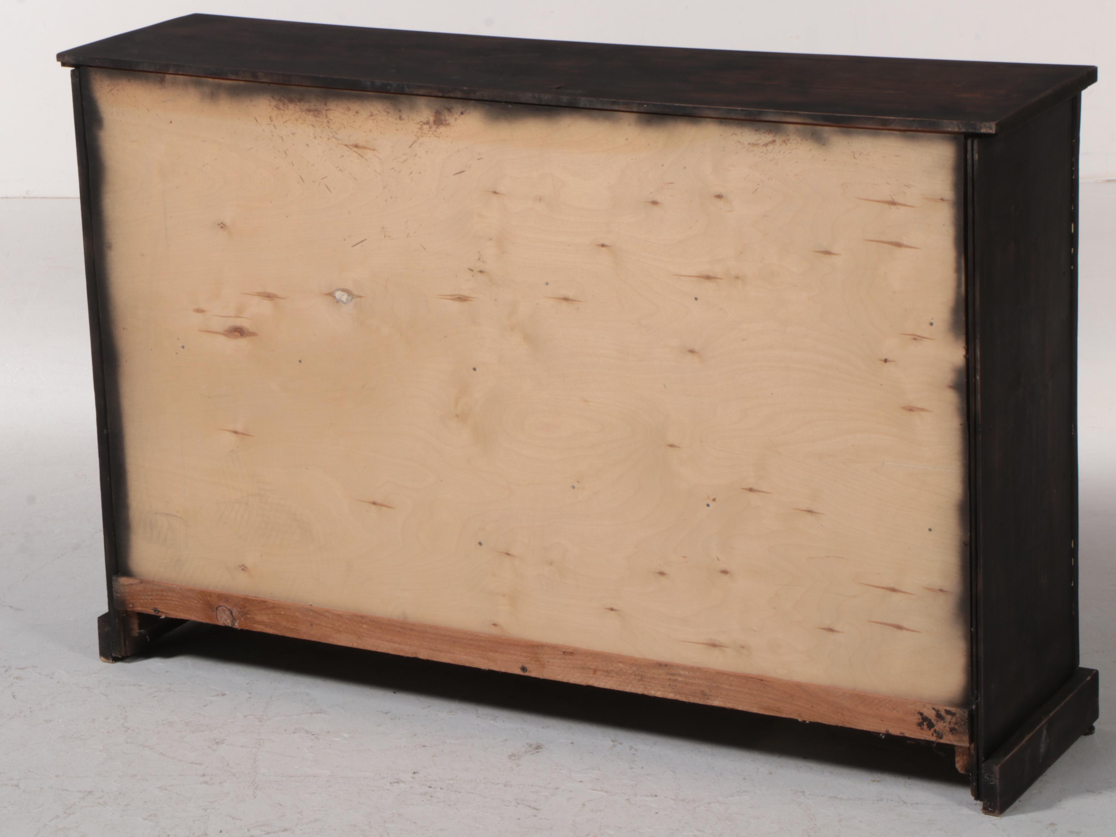 Ebonized Pine Apothecary Style Cabinet