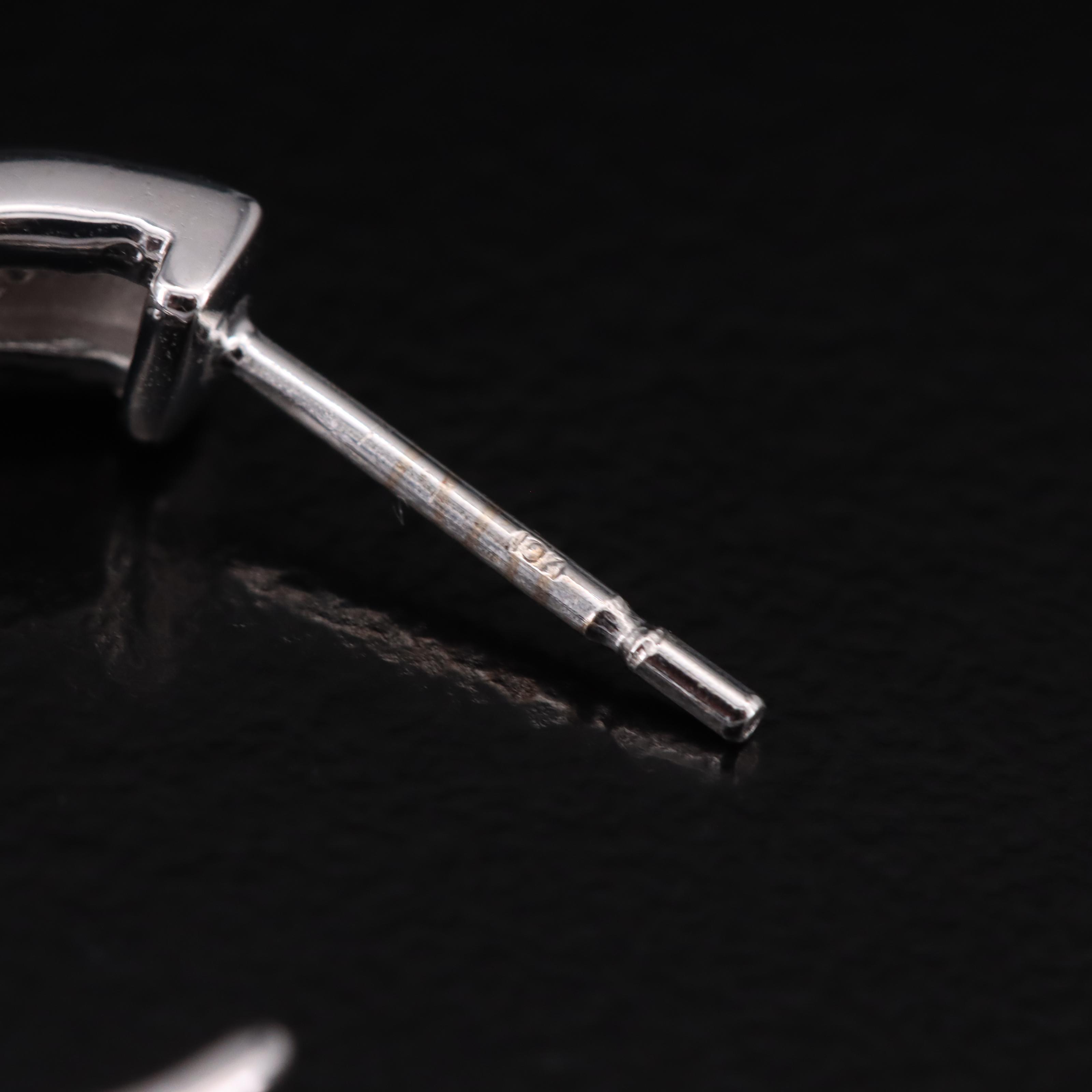 10K 0.34 CTW Diamond J Hoop Earrings