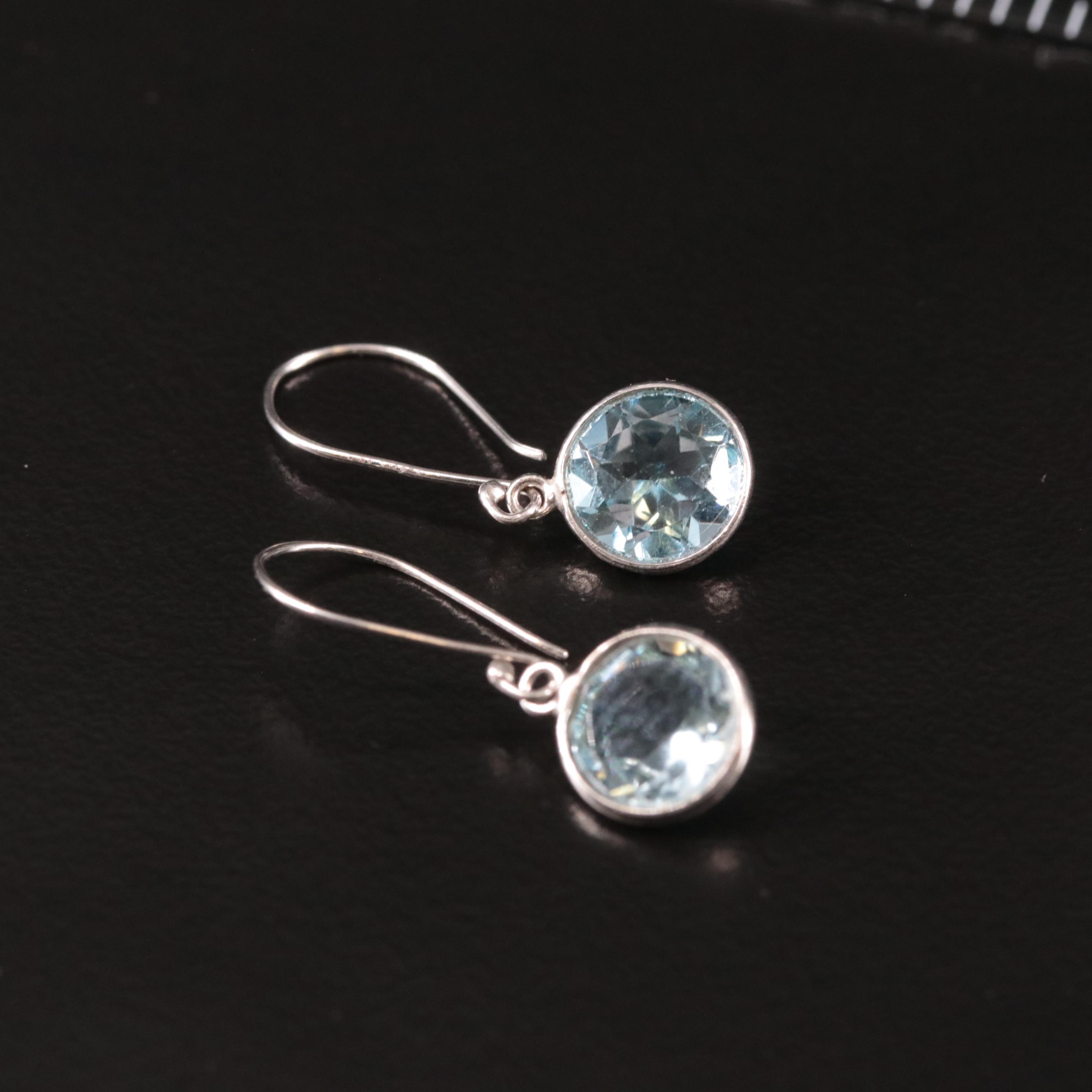 14K Blue Topaz Pendant