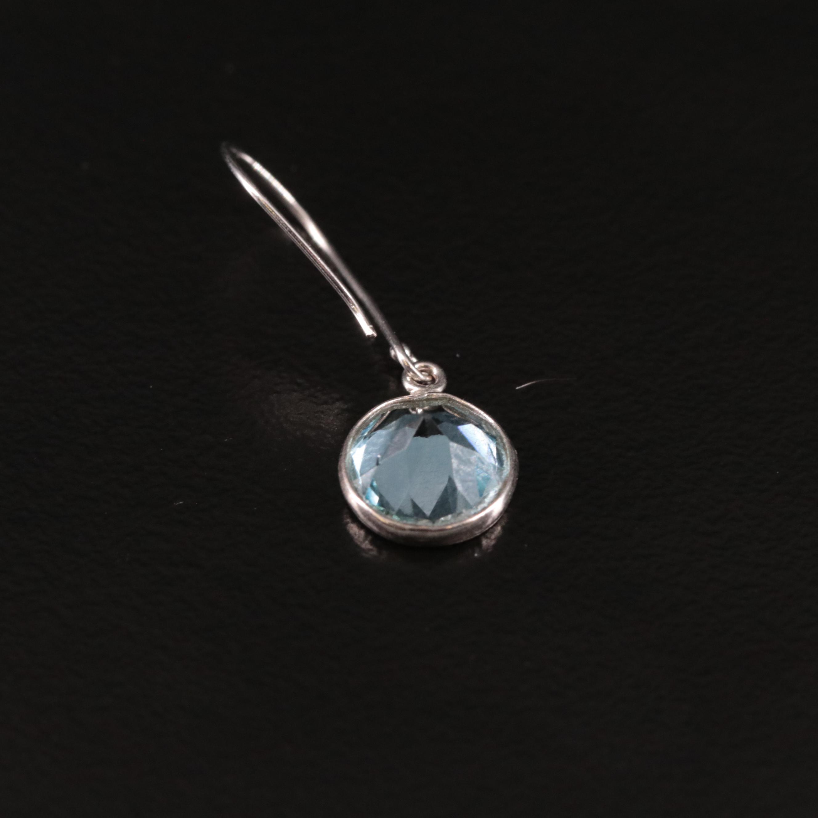 14K Blue Topaz Pendant