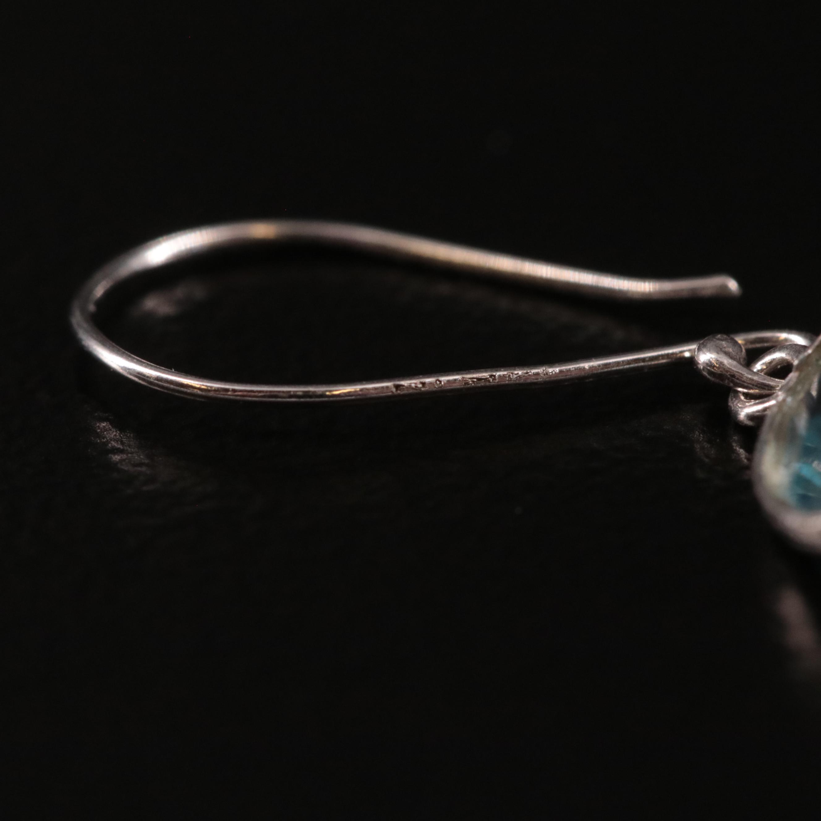 14K Blue Topaz Pendant