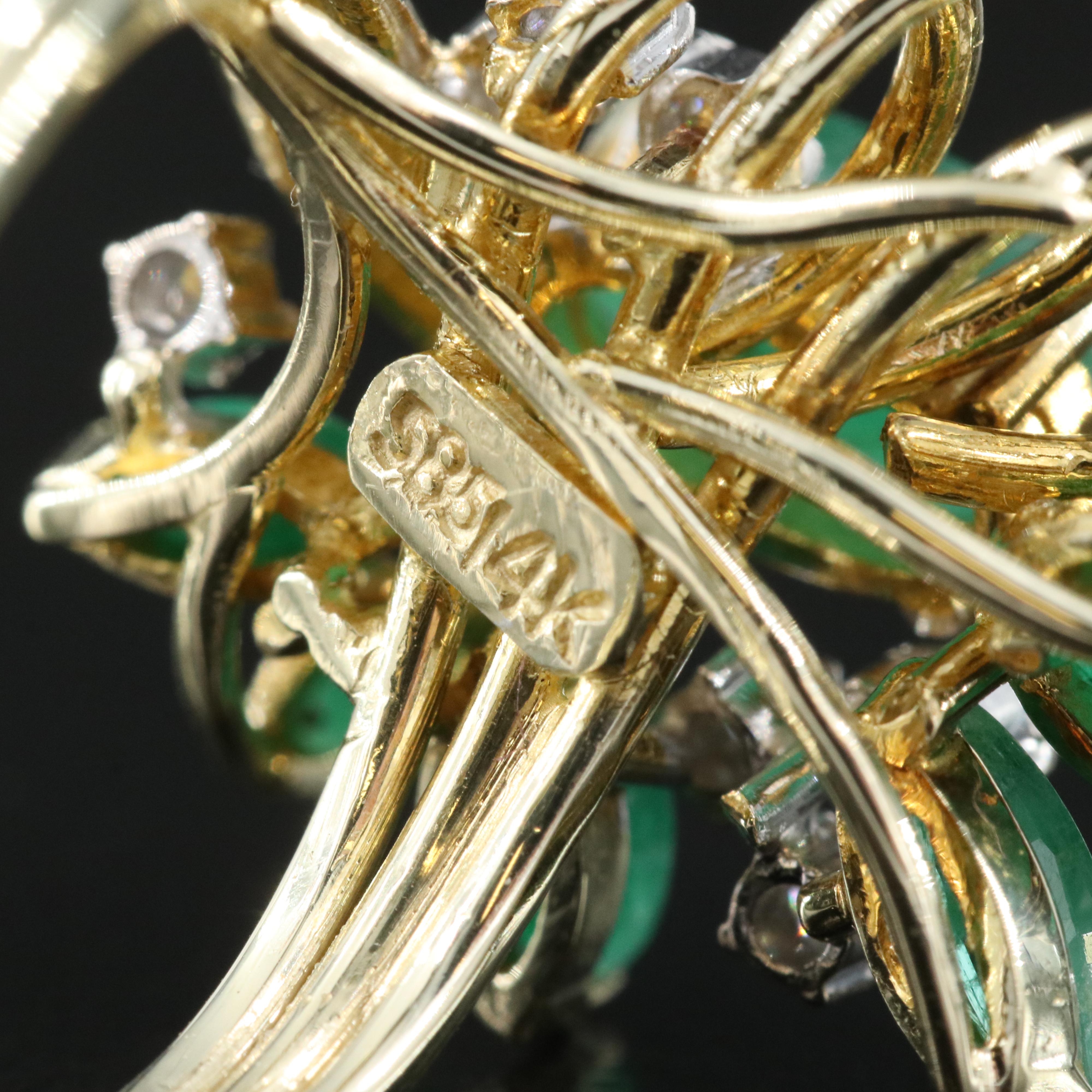 14K Emerald and Diamond Ring