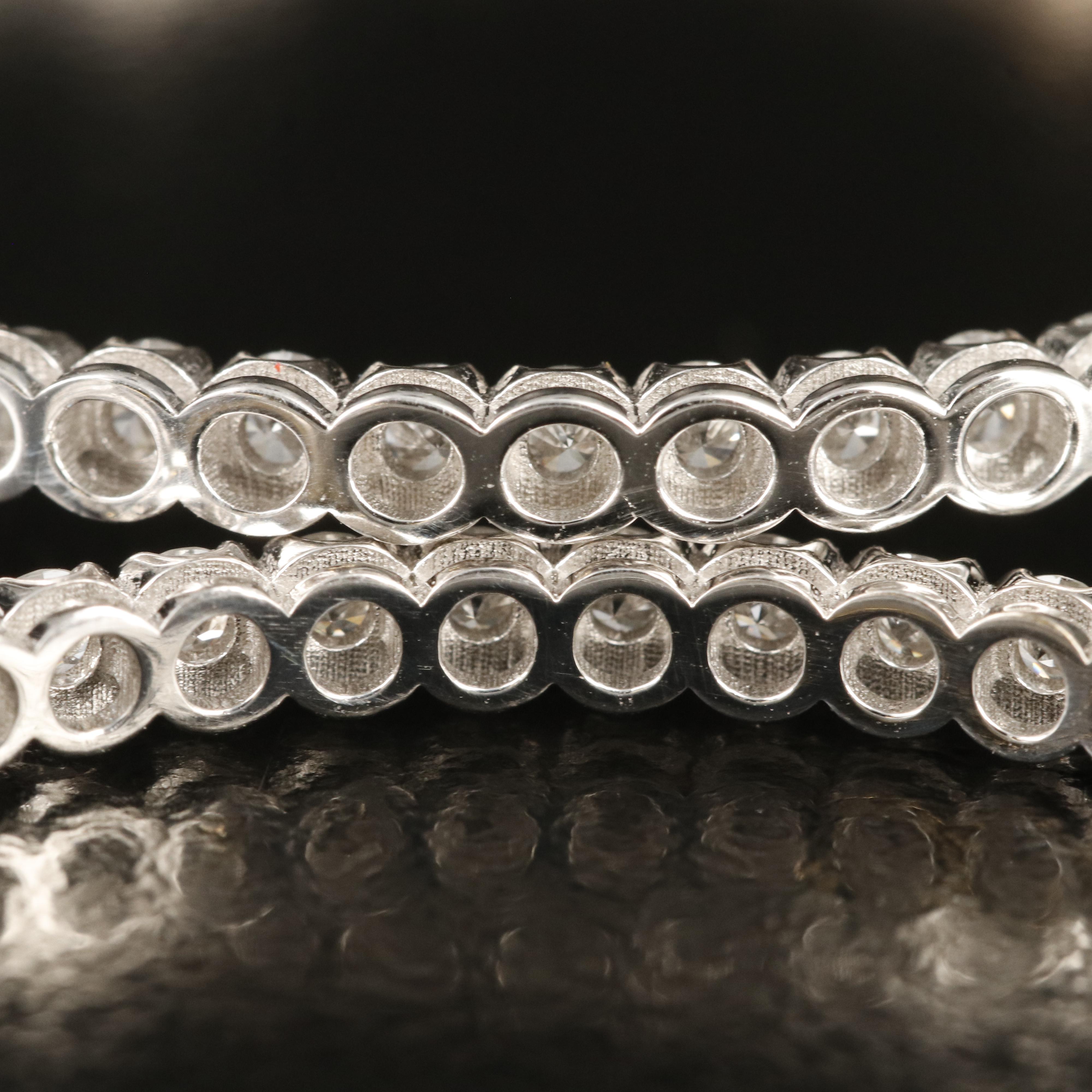 14K 3.07 CTW Diamond Inside-Out Hoop Earrings