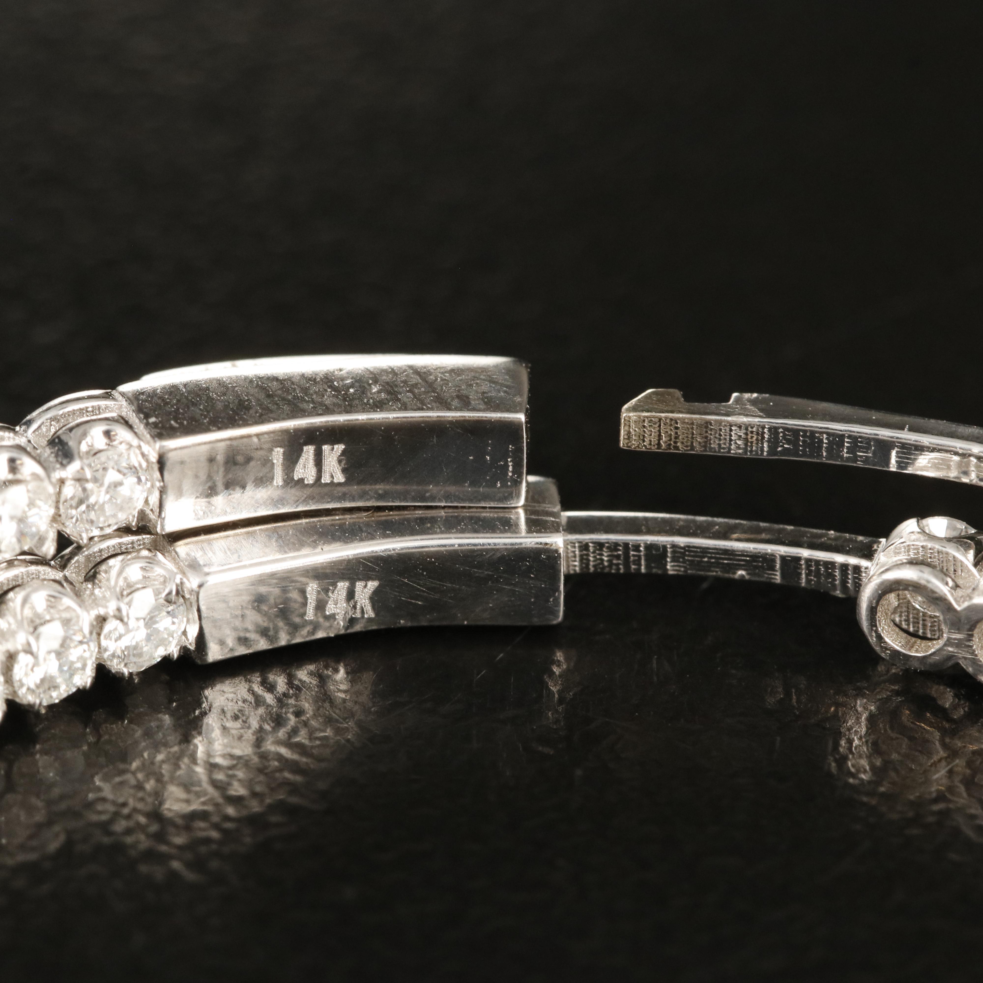 14K 3.07 CTW Diamond Inside-Out Hoop Earrings