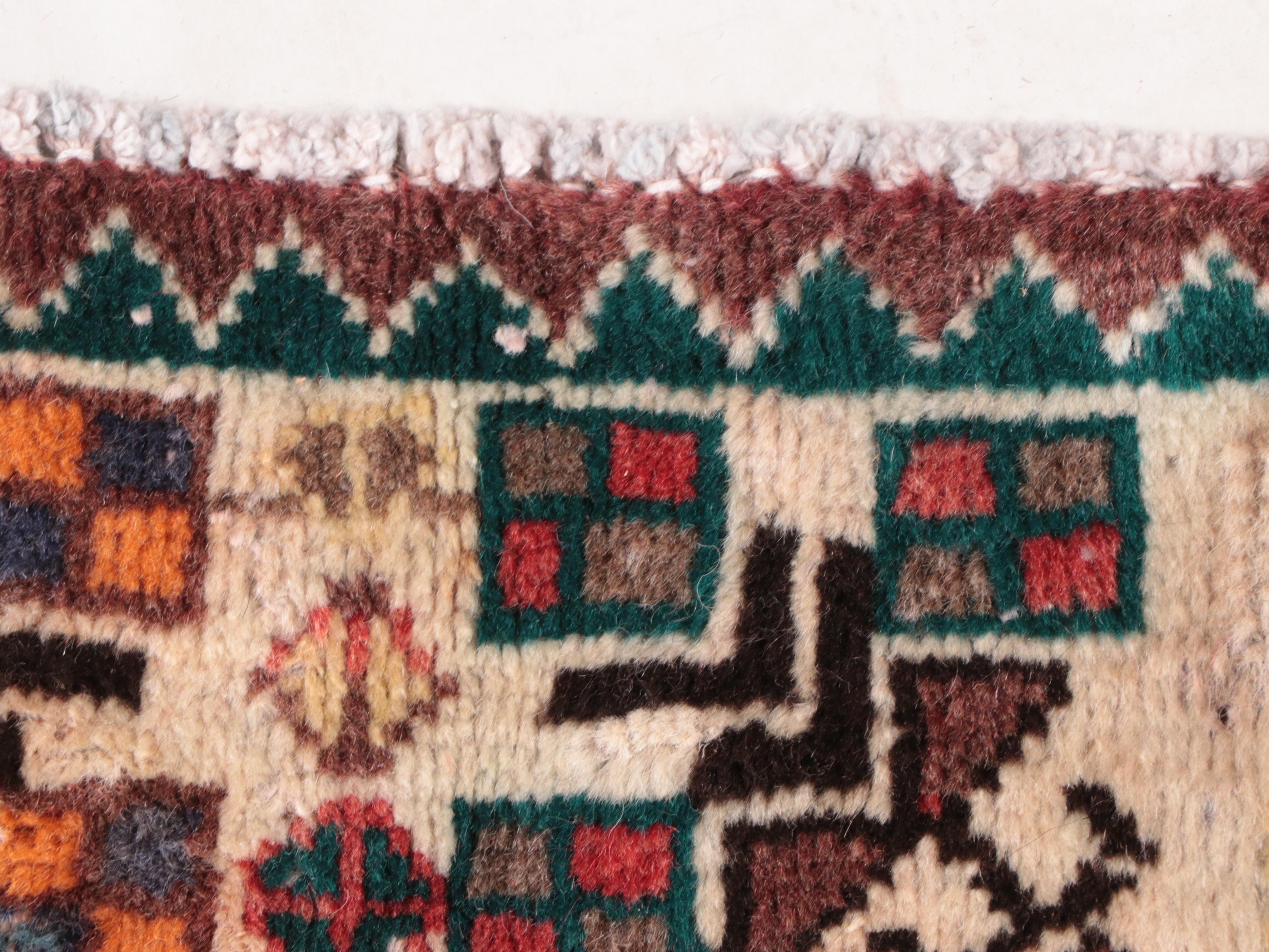 4'11 x 9'1 Hand-Knotted Persian Bakhtiari Garden Panel Area Rug