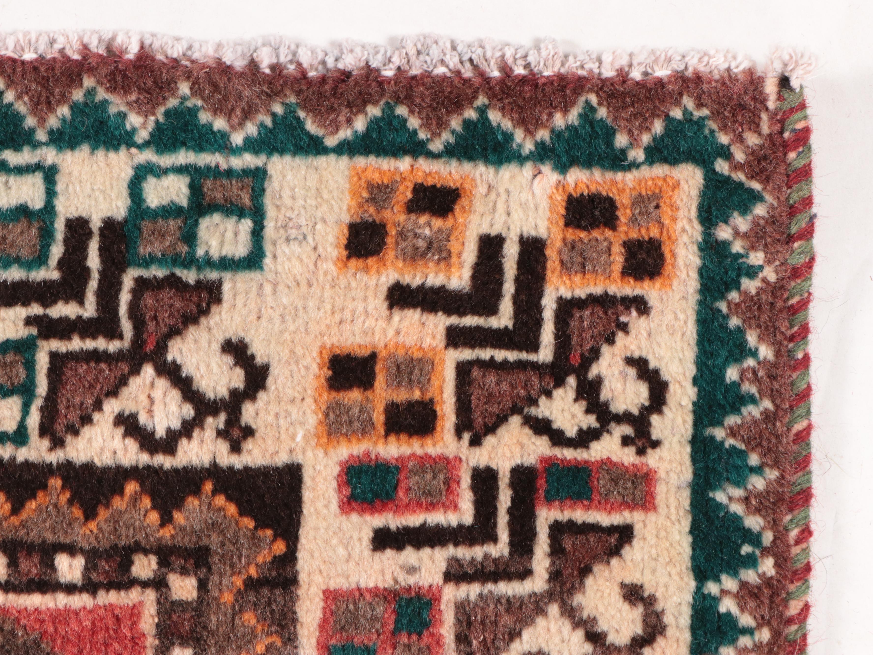 4'11 x 9'1 Hand-Knotted Persian Bakhtiari Garden Panel Area Rug