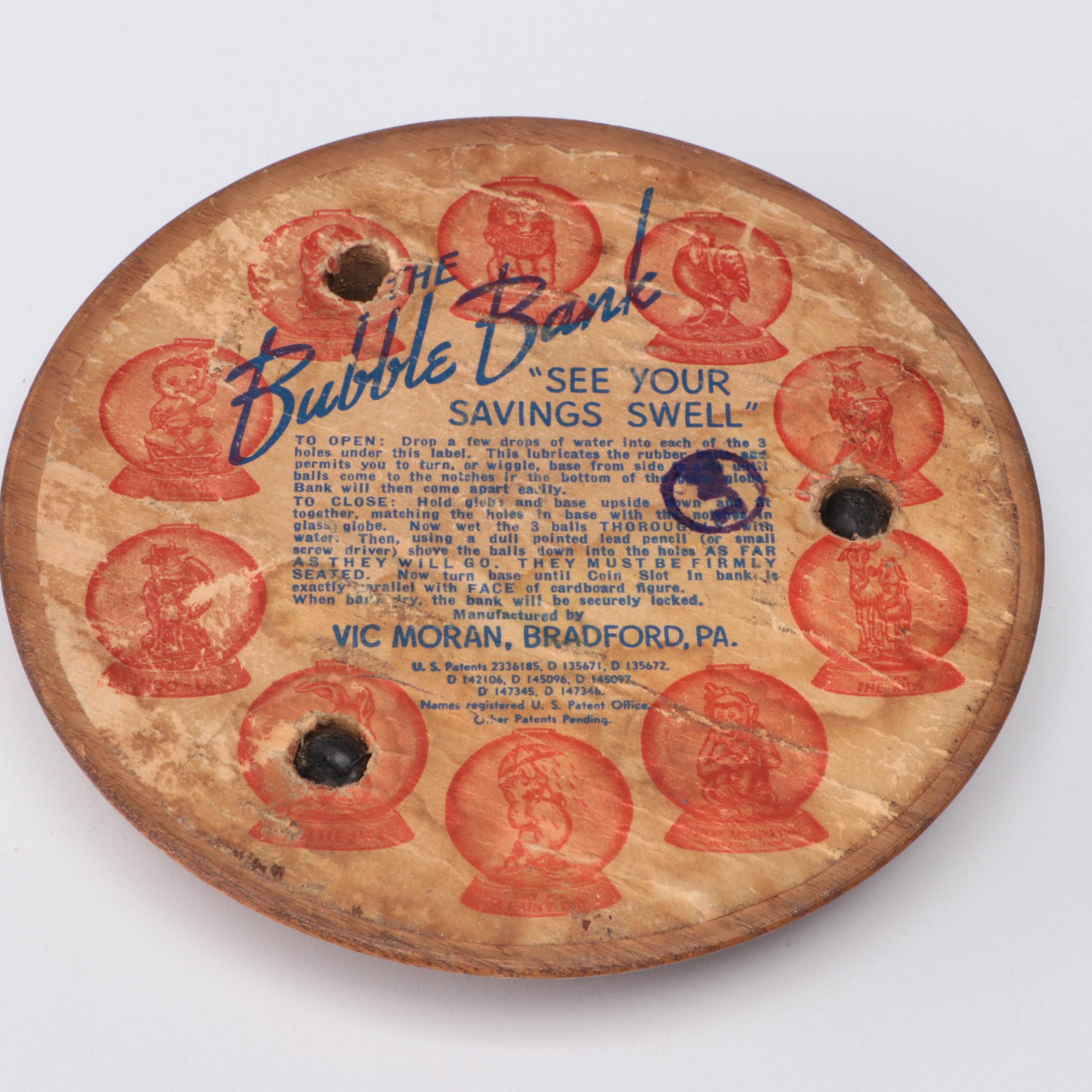 Vic Moran "A Little Jack" Rabbit Bubble Bank Coin Bank, Mid-20th C.