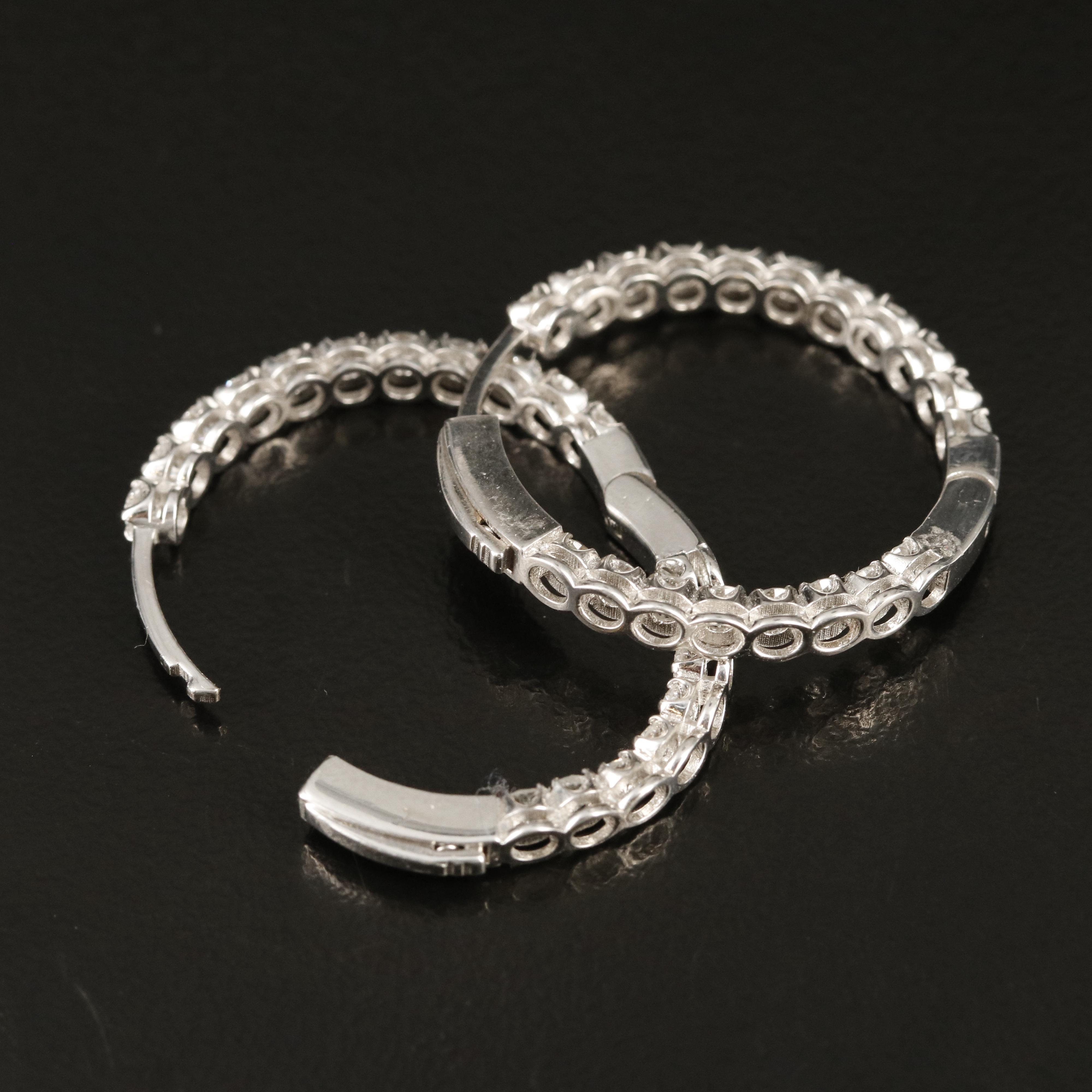 14K 1.71 CTW Diamond Inside-Out Hoop Earrings