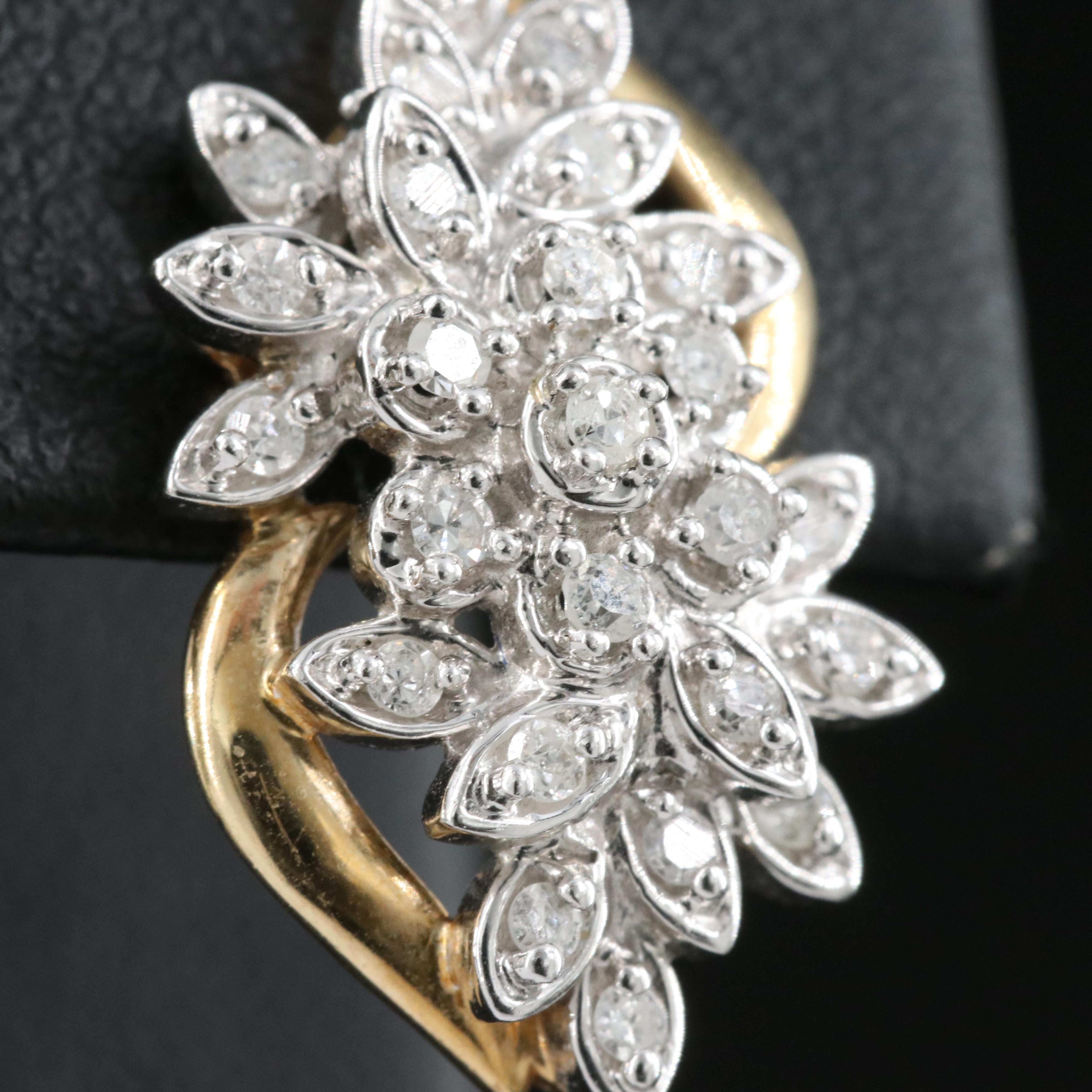 14K 0.51 CTW Diamond Cluster Earrings