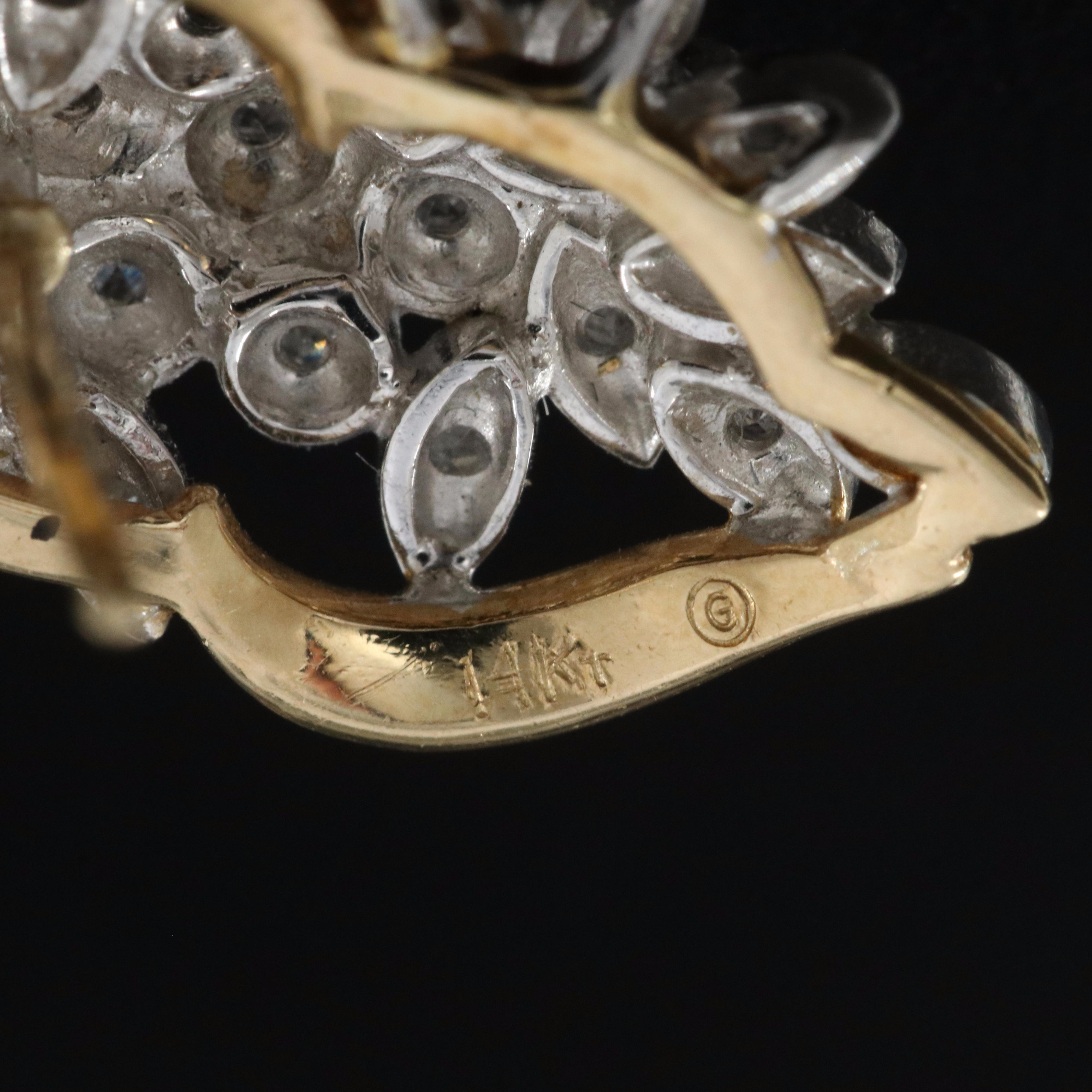 14K 0.51 CTW Diamond Cluster Earrings