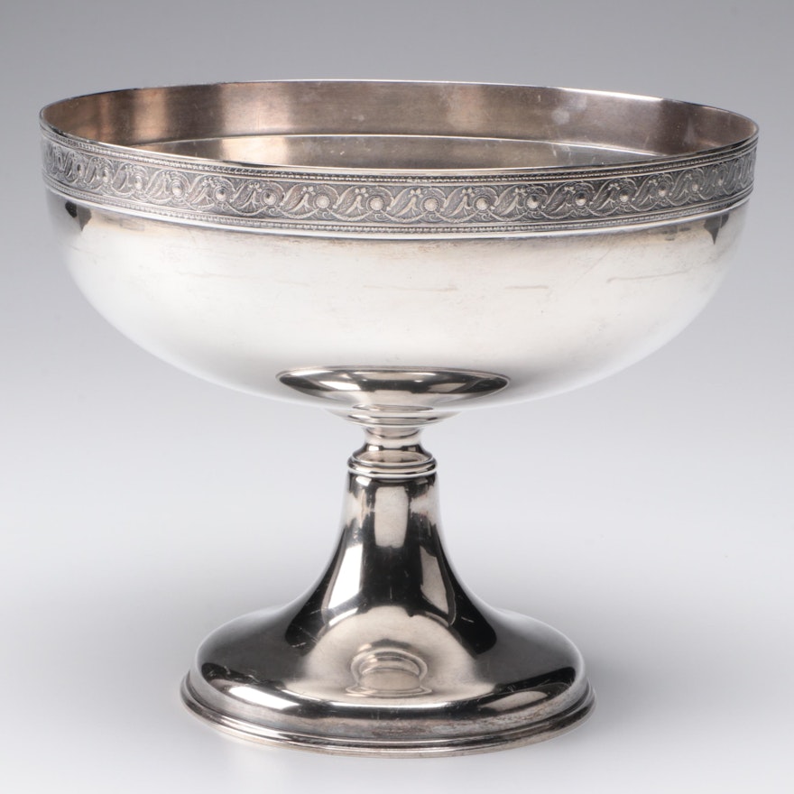 Whiting Manufacturing Company Sterling Silver Pedestal Bowl with Die-Cast Rim