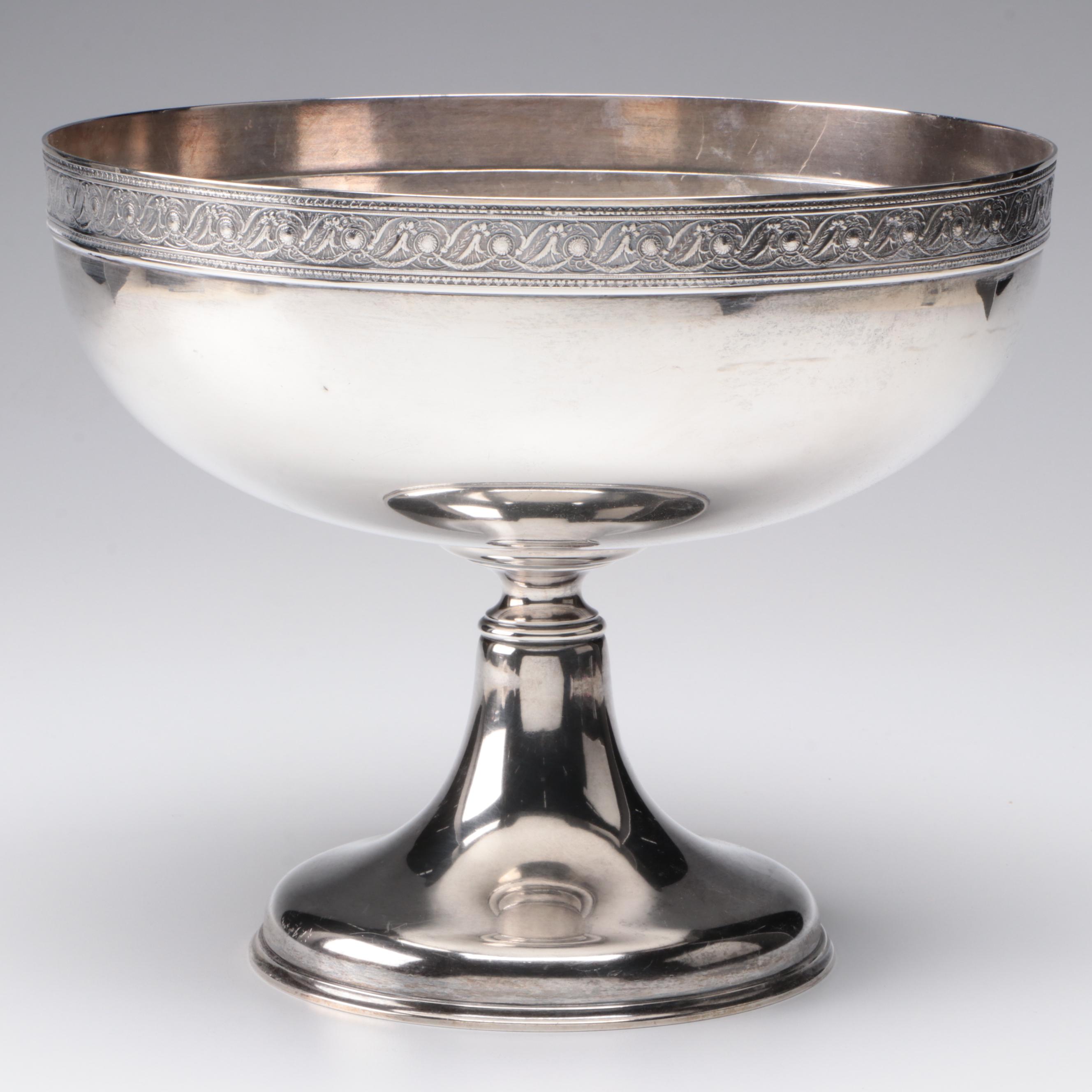 Whiting Manufacturing Company Sterling Silver Pedestal Bowl with Die-Cast Rim