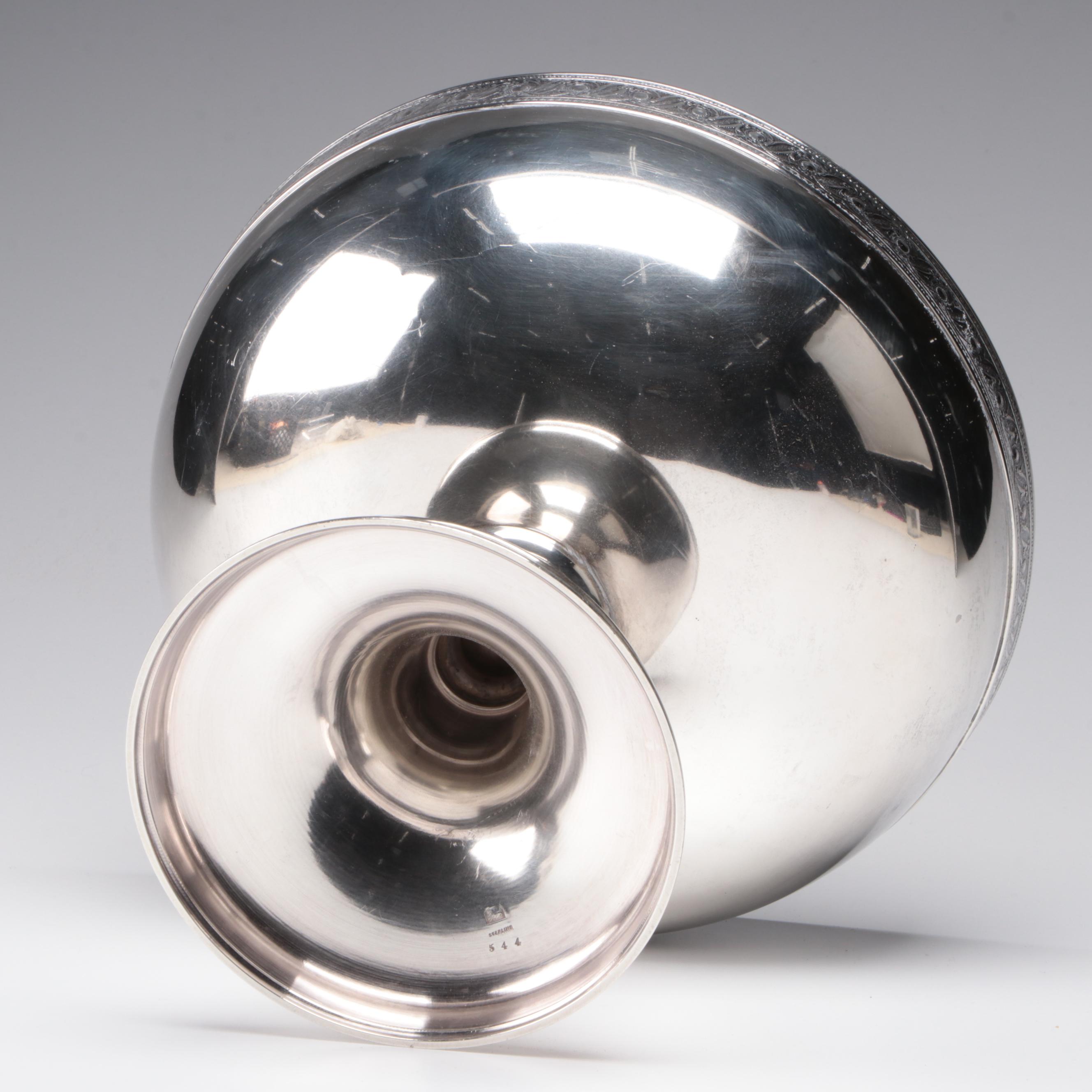 Whiting Manufacturing Company Sterling Silver Pedestal Bowl with Die-Cast Rim