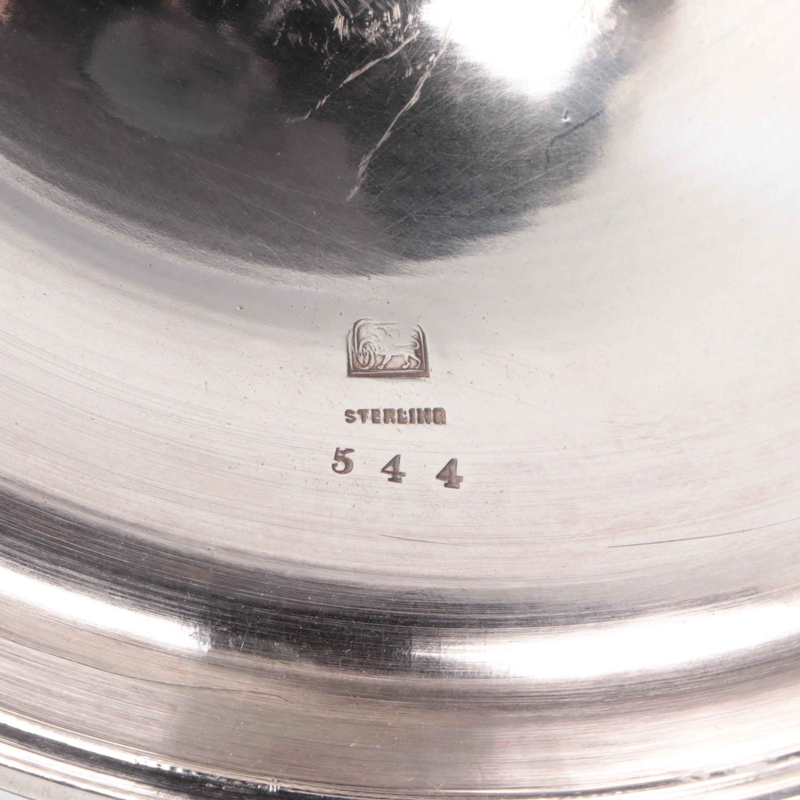 Whiting Manufacturing Company Sterling Silver Pedestal Bowl with Die-Cast Rim