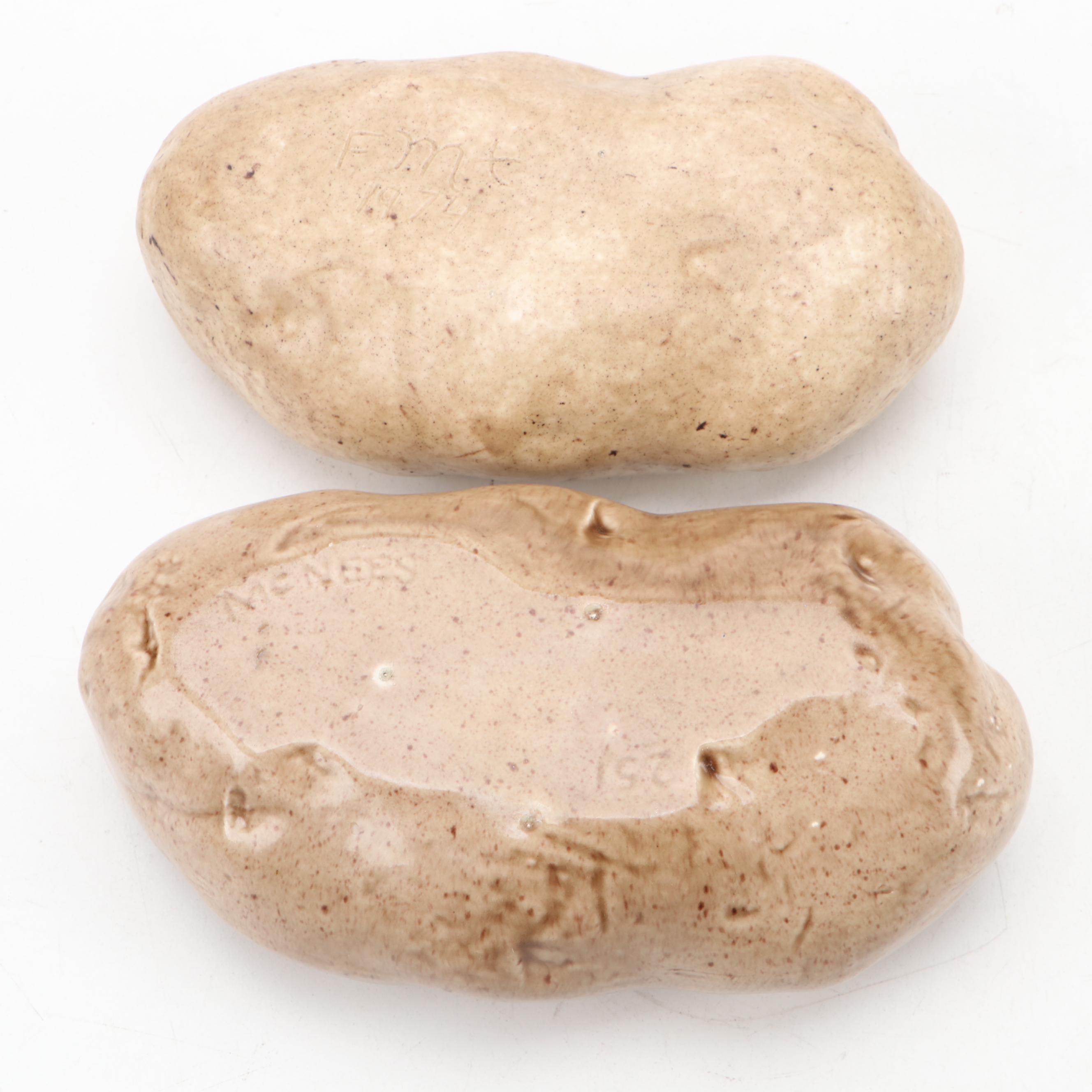 McNees Pottery and Other Ceramic Potato Shaped Dishes