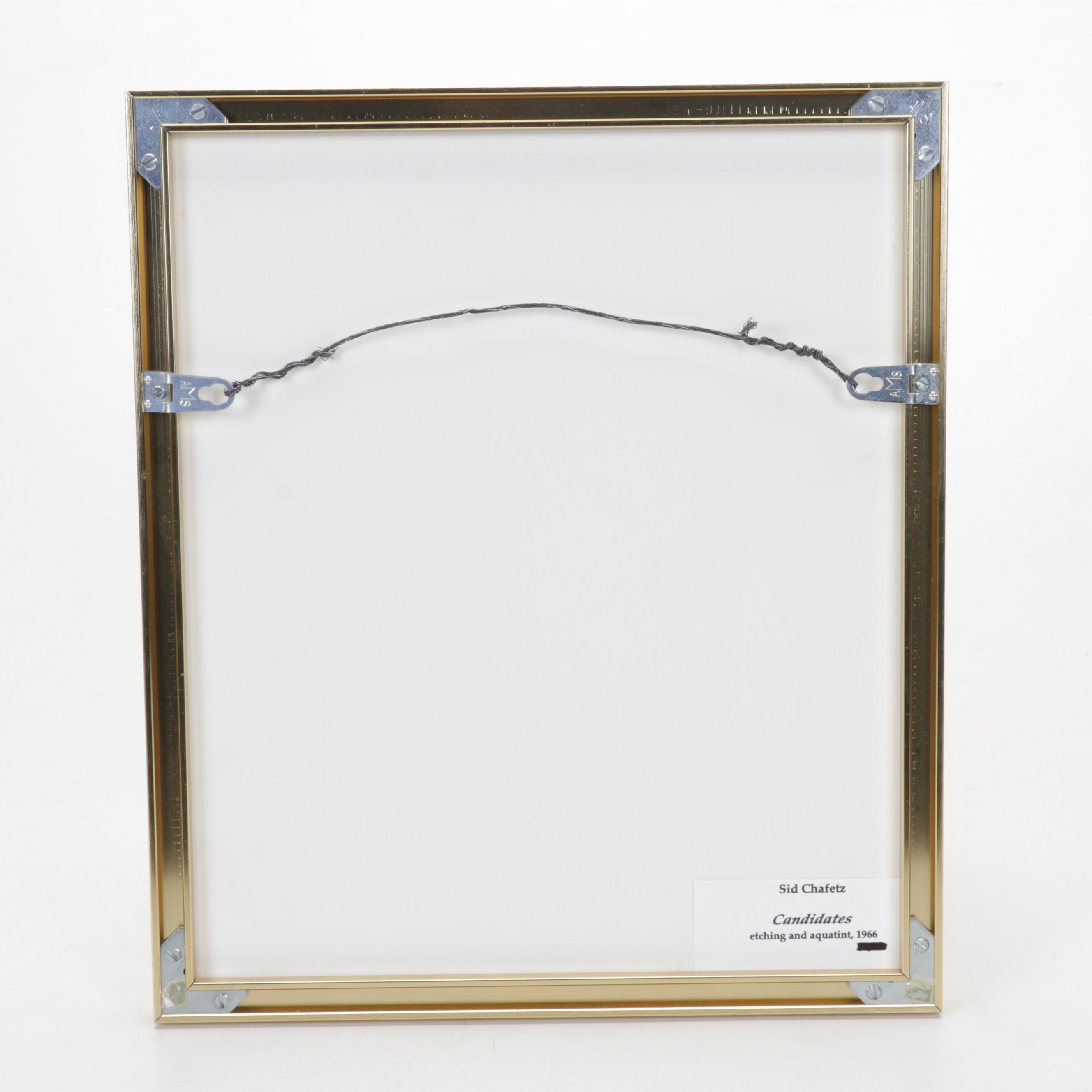 Sidney Chafetz Etching and Aquatint "Candidates," 1966