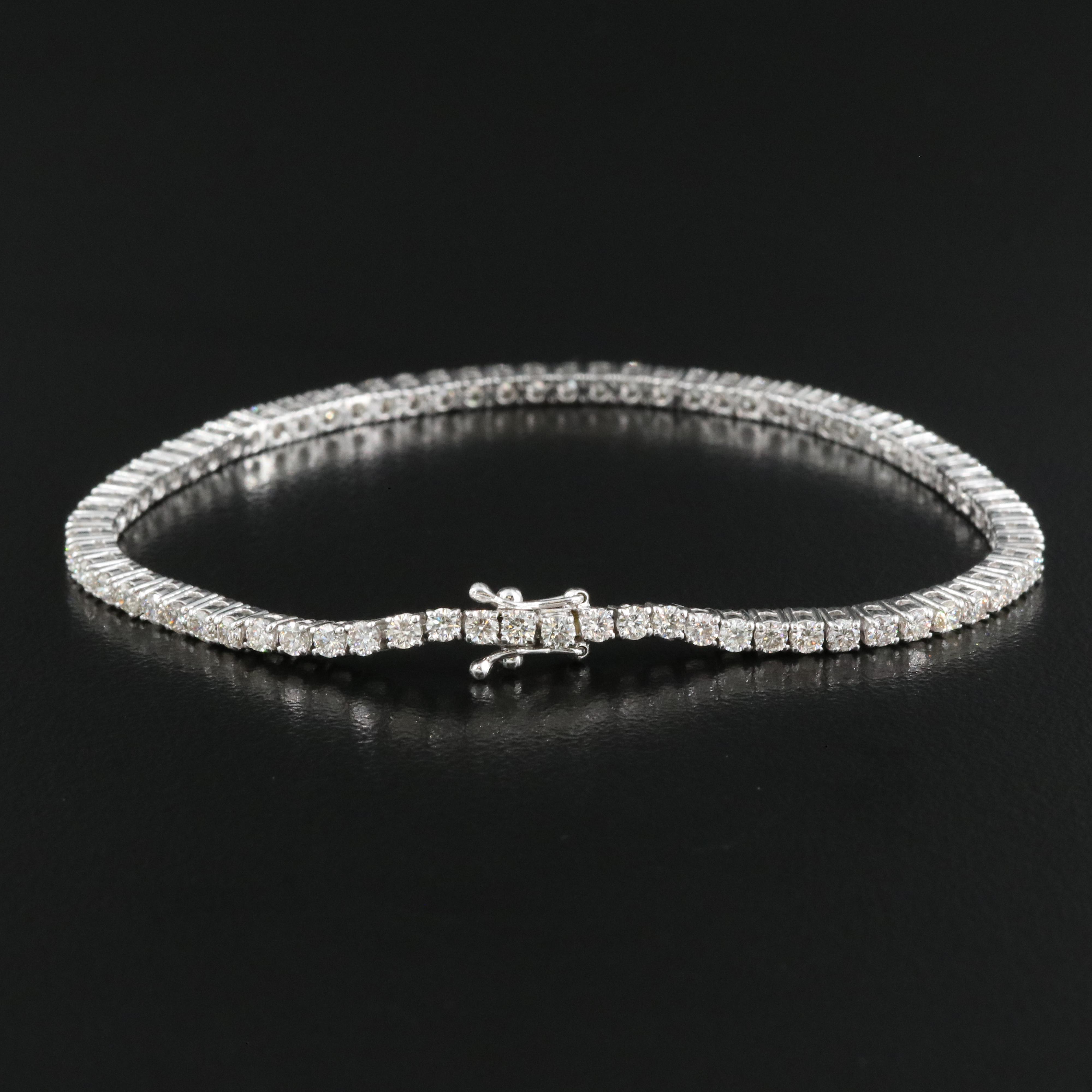 14K 2.95 CTW Diamond Line Bracelet