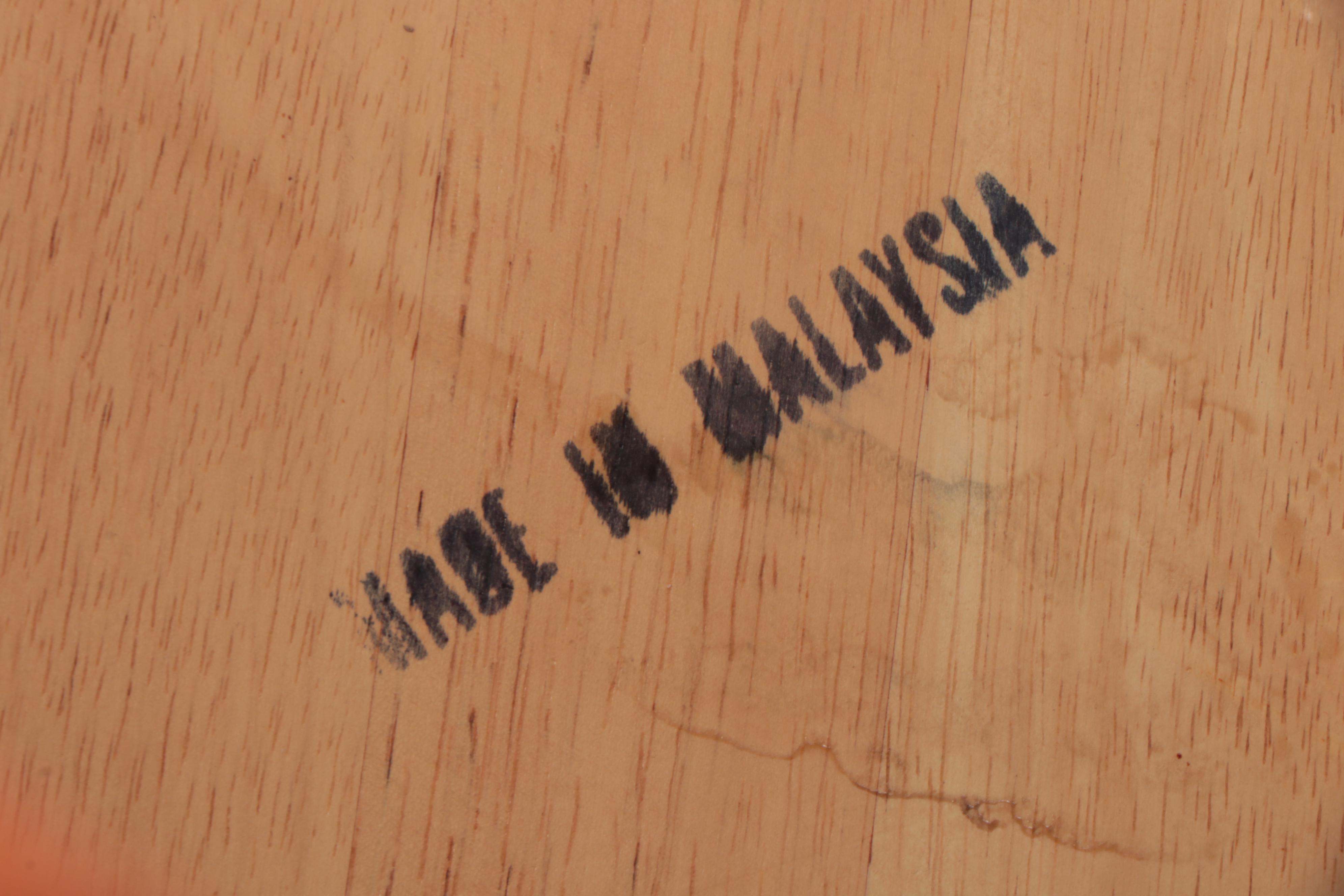 Six-Piece Colonial Style Hardwood and Parcel-Painted Dining Set