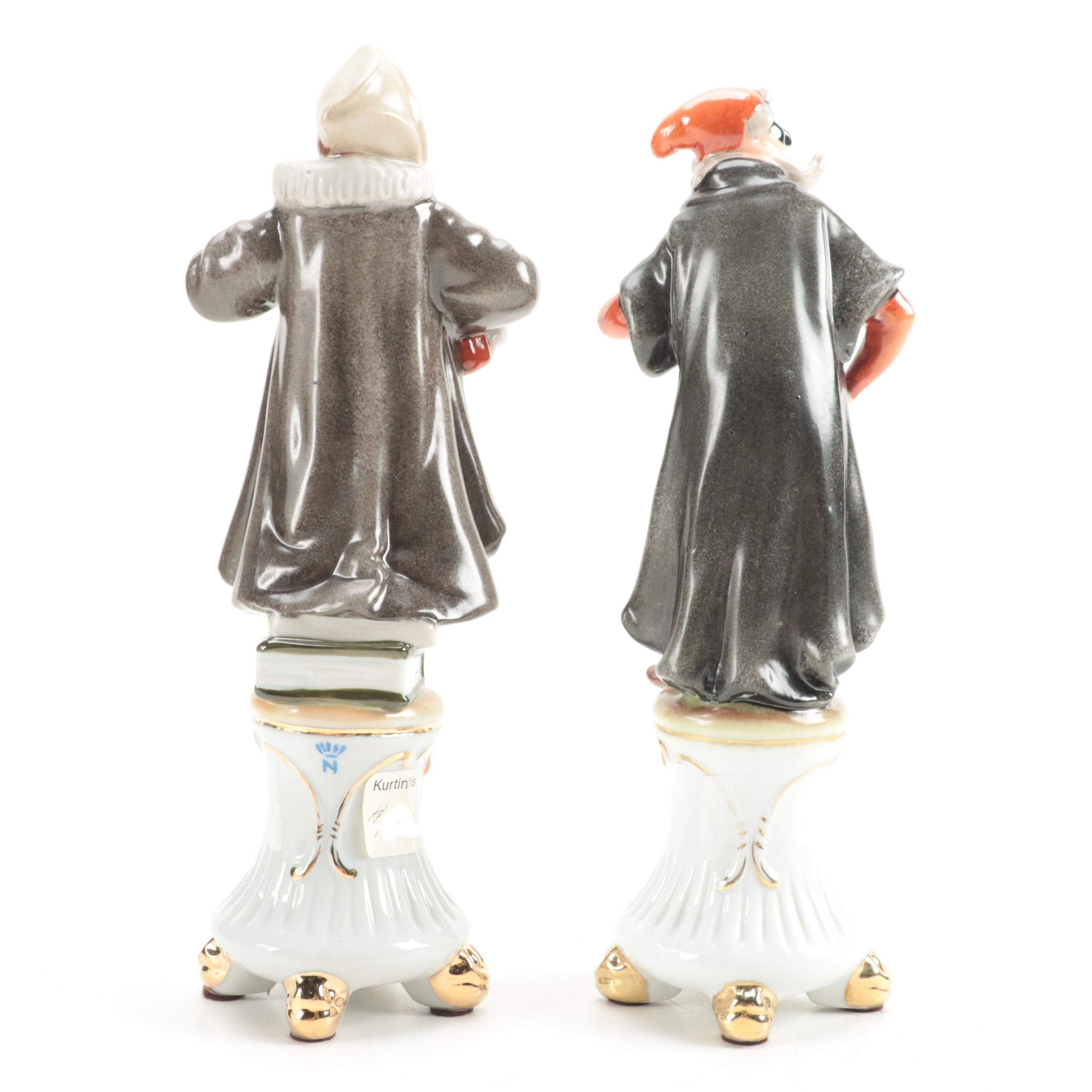 Italian Style Porcelain Commedia Dell'Arte Figurines