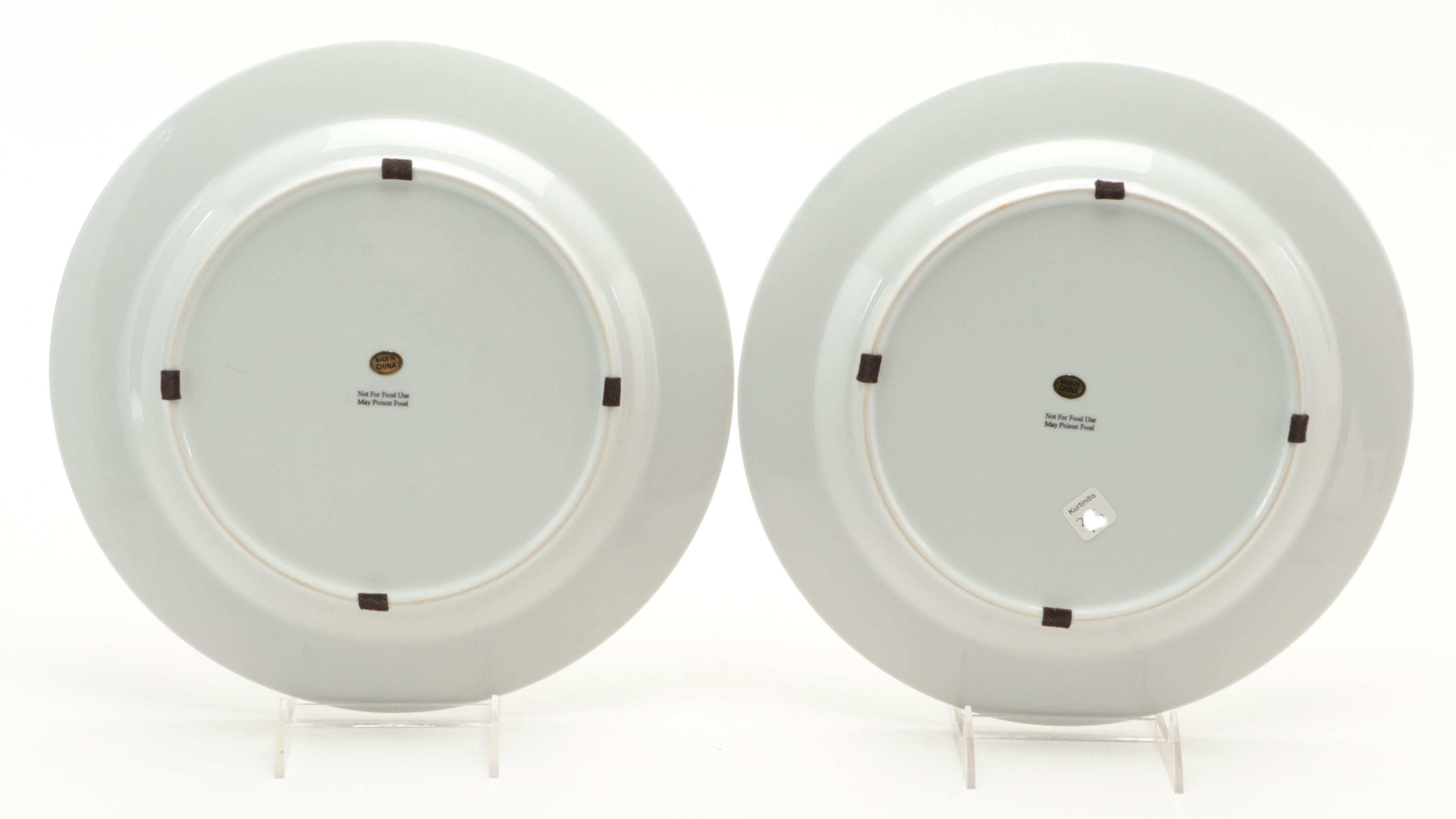 Speer Collectibles and Other Bone China Fruit Theme Decorator Plates, Bowl