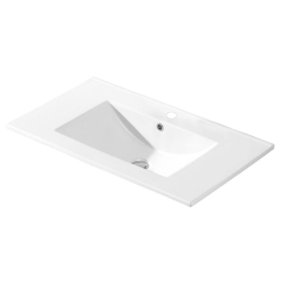 Virtu USA "Dior" Bath Vanity Cabinet Plus Sink and Wall Mirror in Zebra Grey