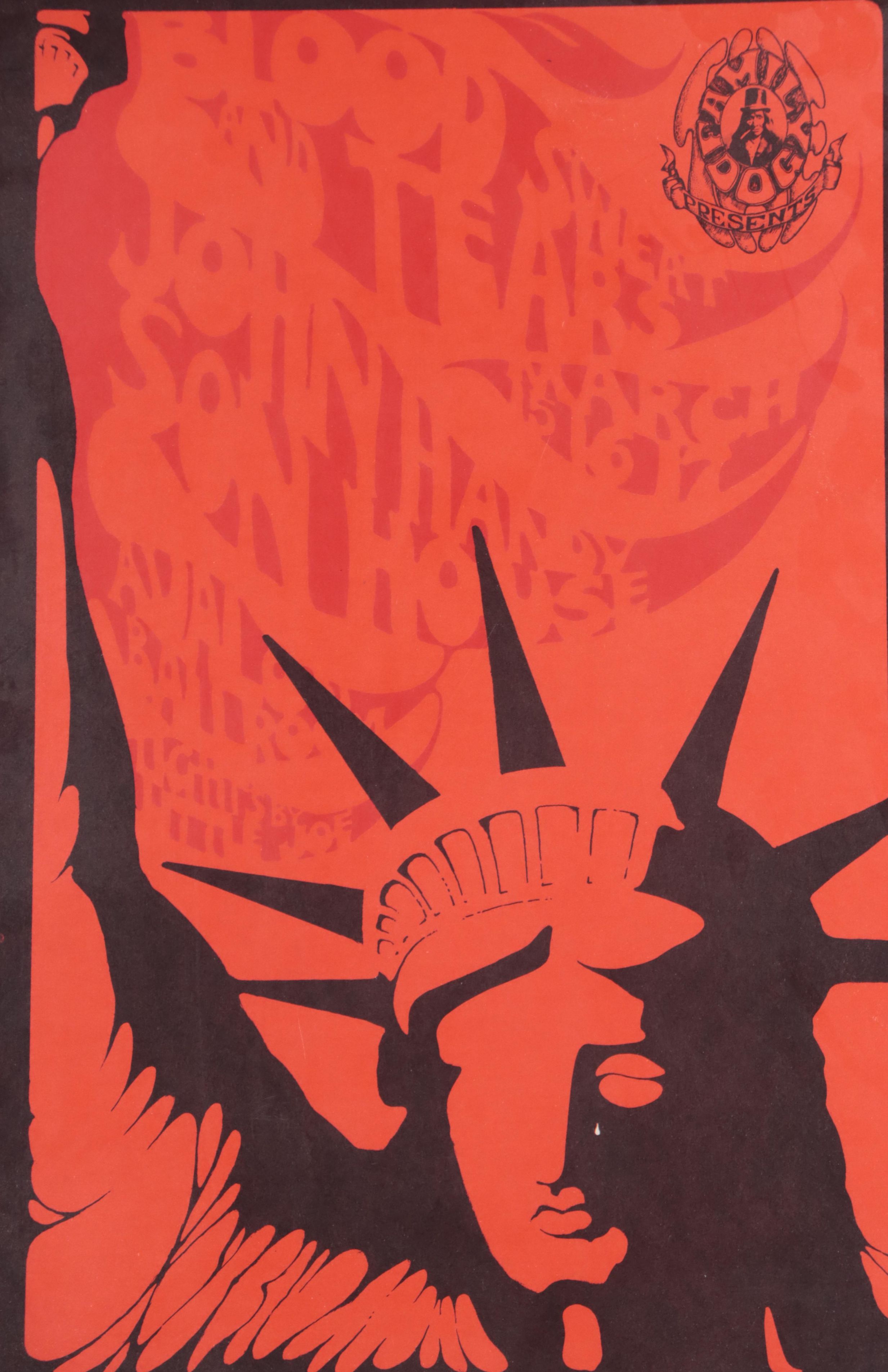 Blood Sweat and Tears Color Lithograph Stanley Mouse Concert Poster, 1967